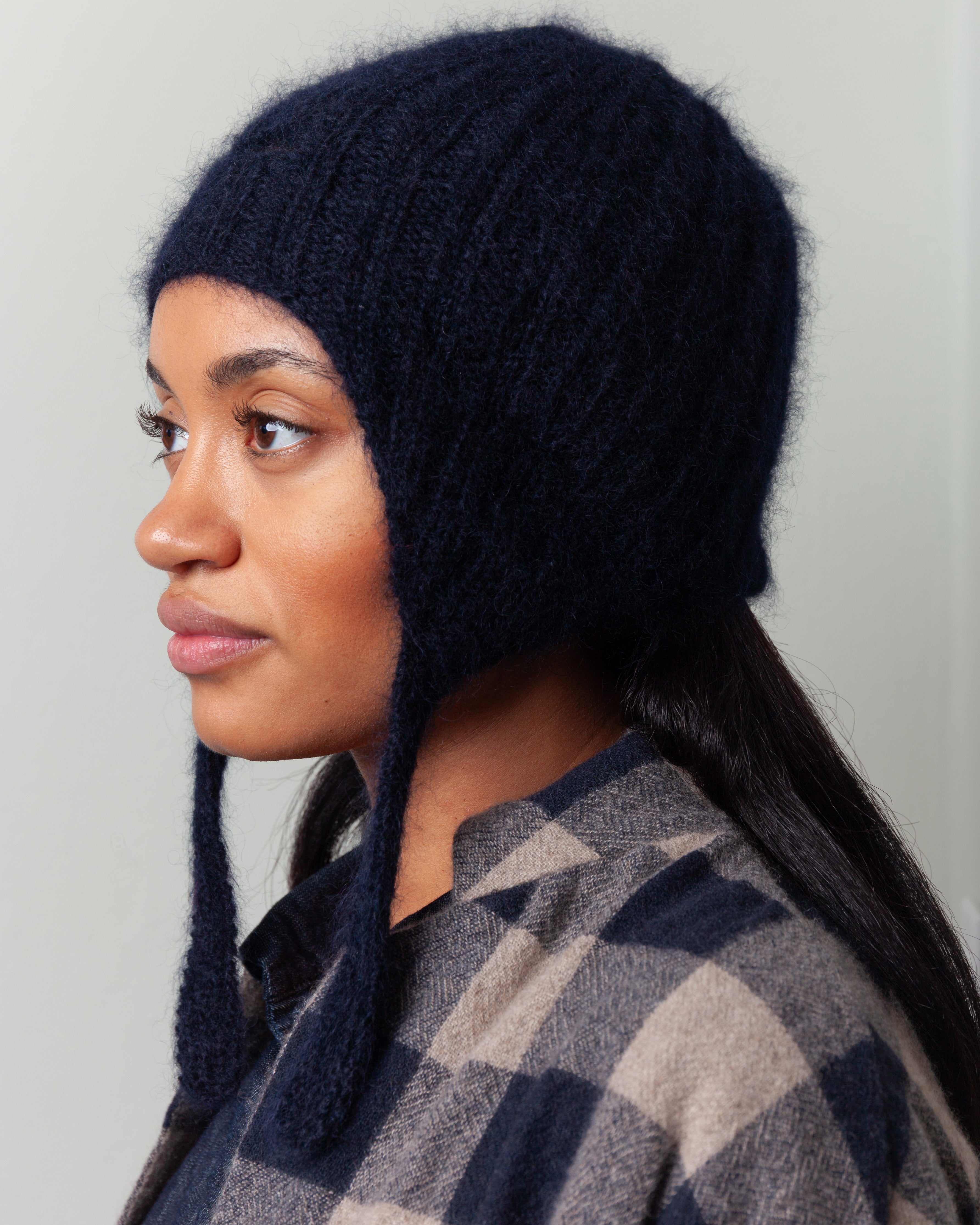Hand-Knitted Hat - Dark Blue