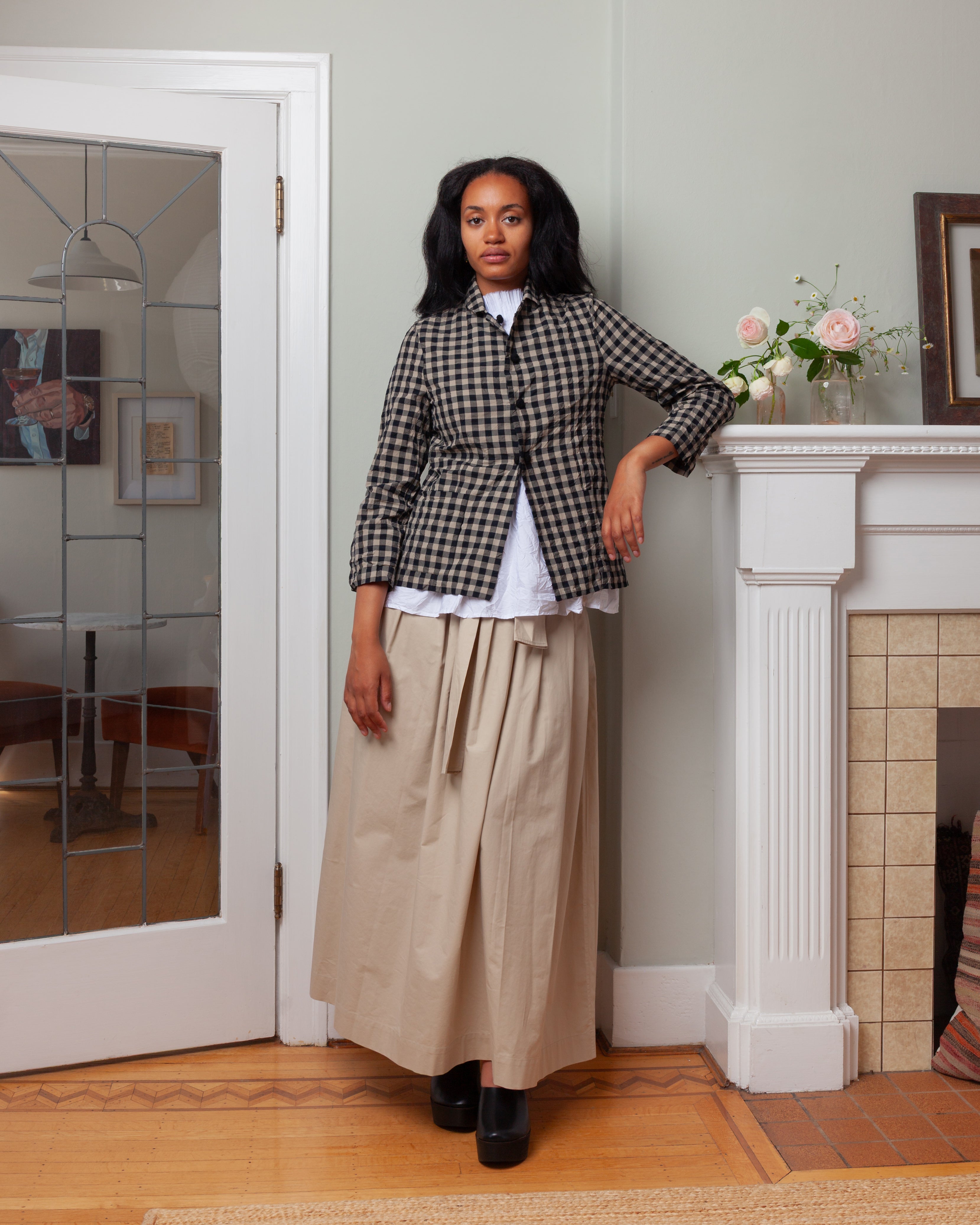 Daniela Gregis-Gonna Skirt Malva - Paper Natural-Skirts-Boboli-Vancouver-Canada