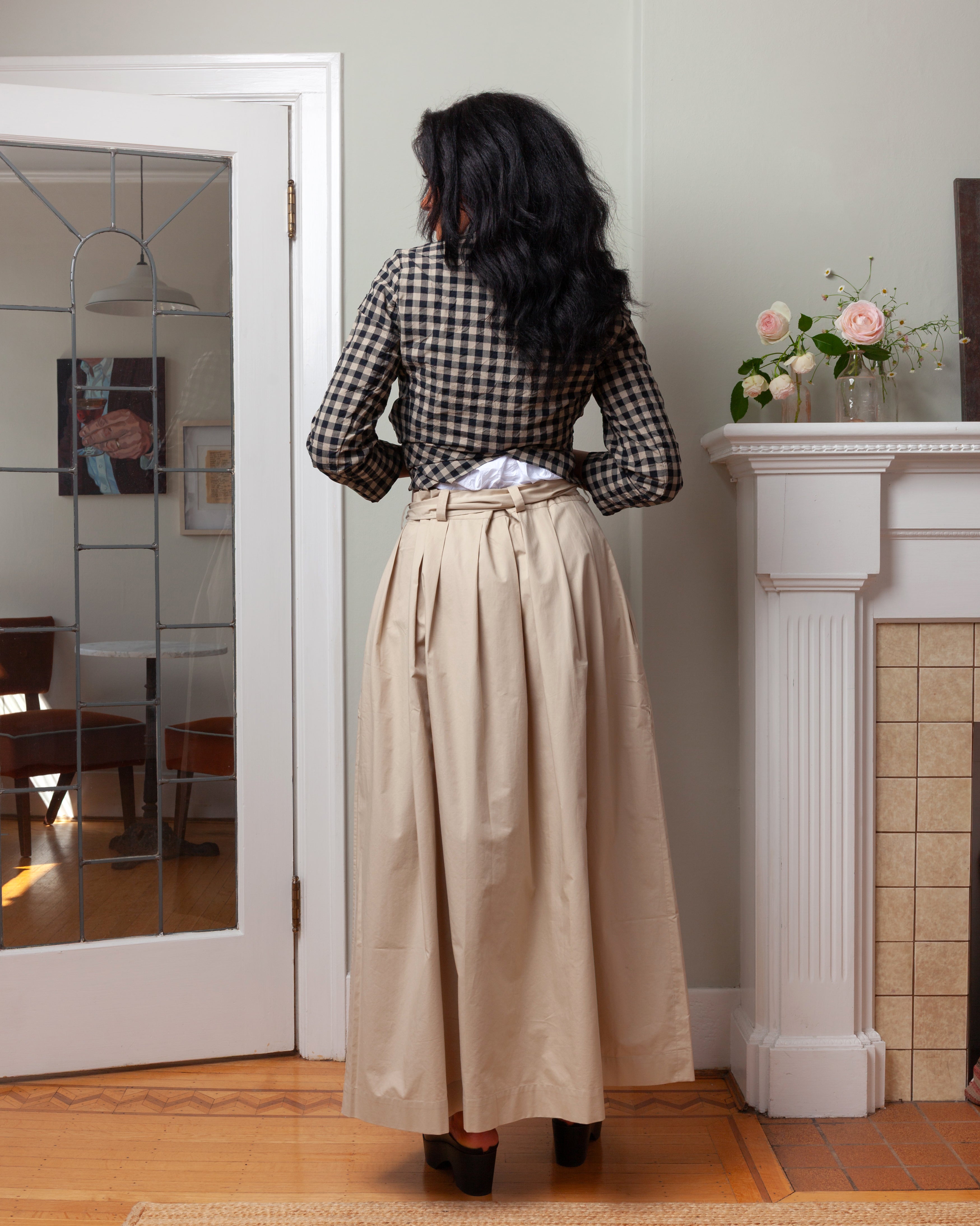 Daniela Gregis-Giacca Jacket Cavallo Donna Bianco Lavata - Black Natural Check-Jackets-Boboli-Vancouver-Canada