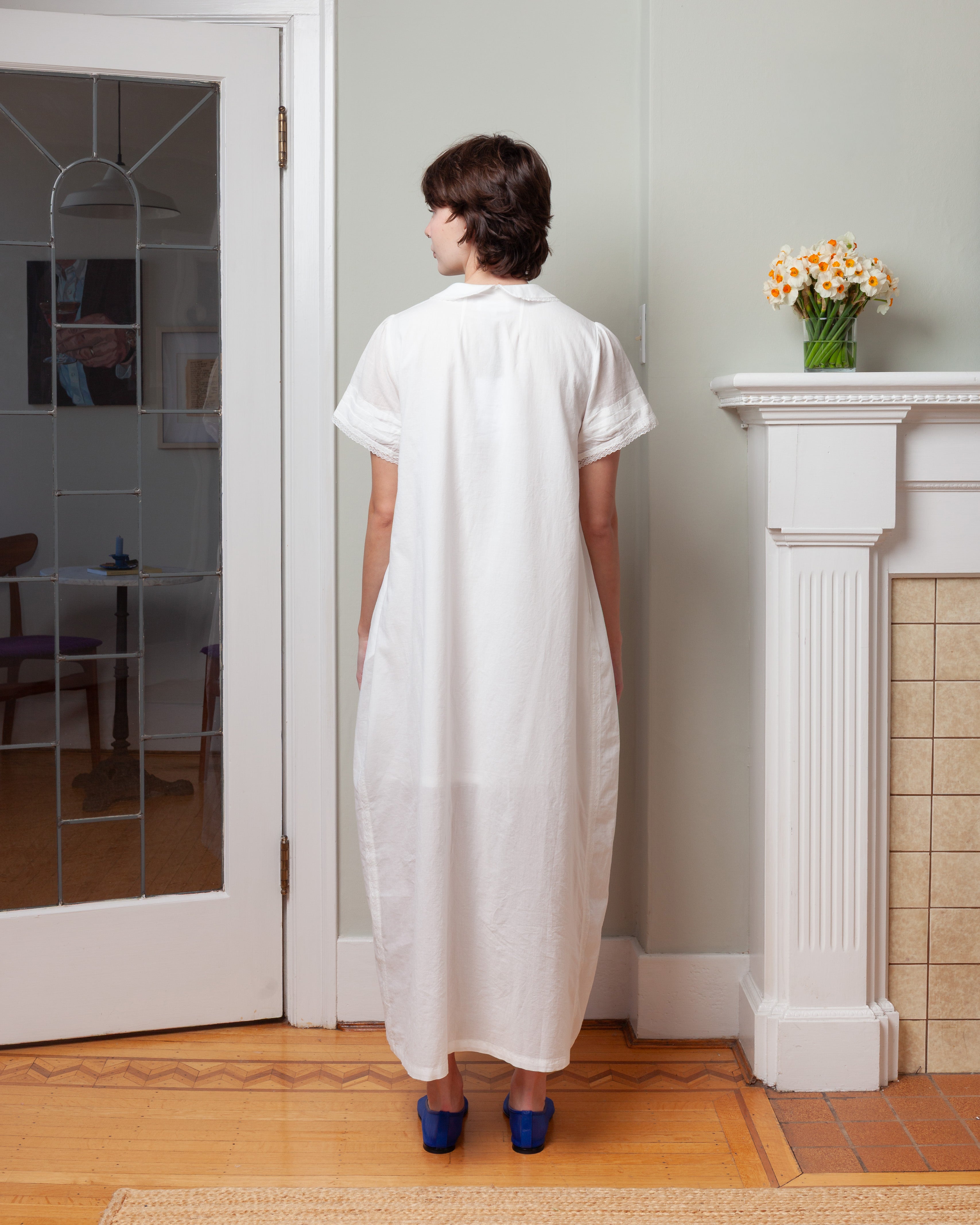 Vis A Vis-Peter Pan Collar Dress - White-Dresses-Boboli-Vancouver-Canada