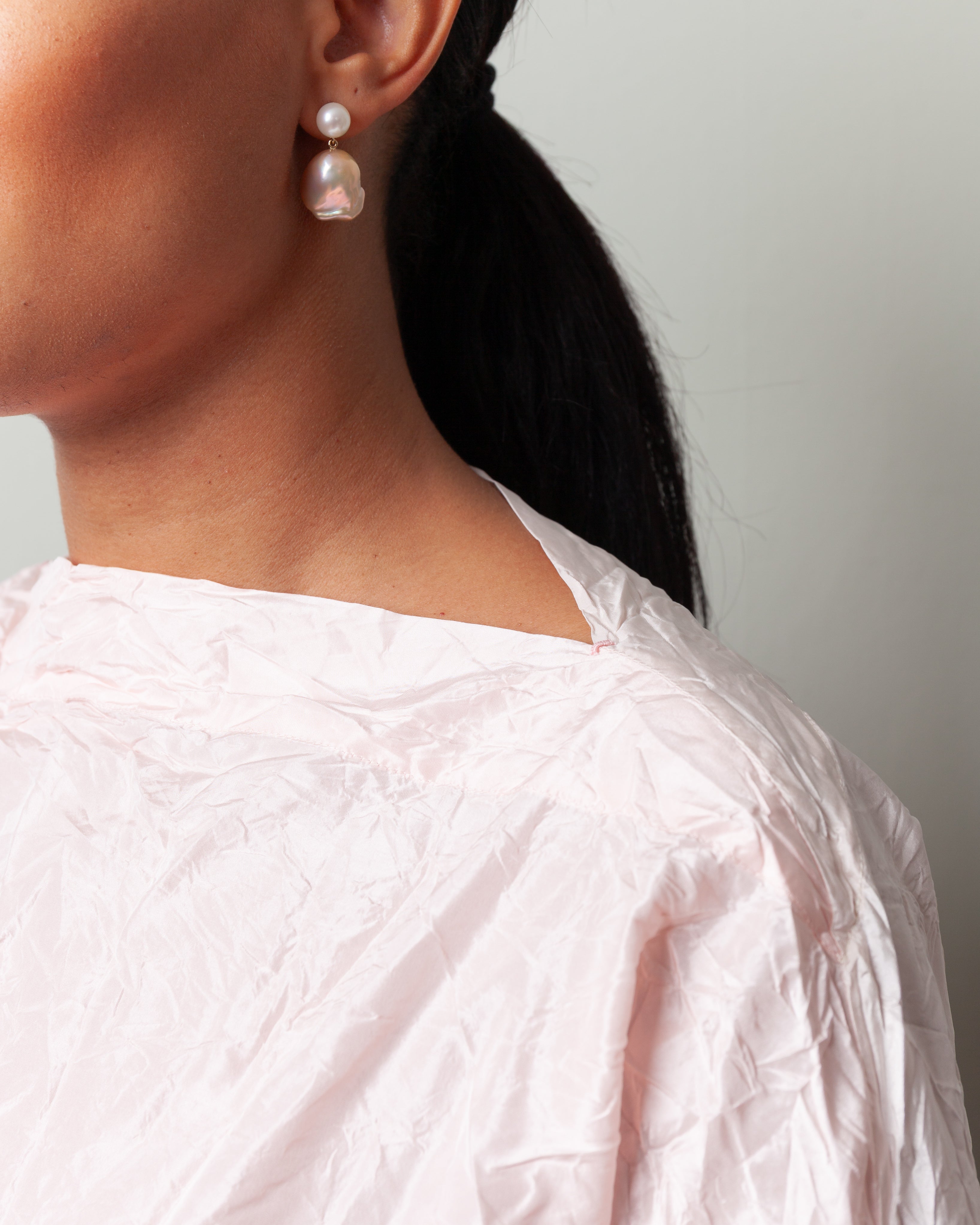 Daniela Gregis-Half White Washed Dress - Pink Black-Dresses-Boboli-Vancouver-Canada