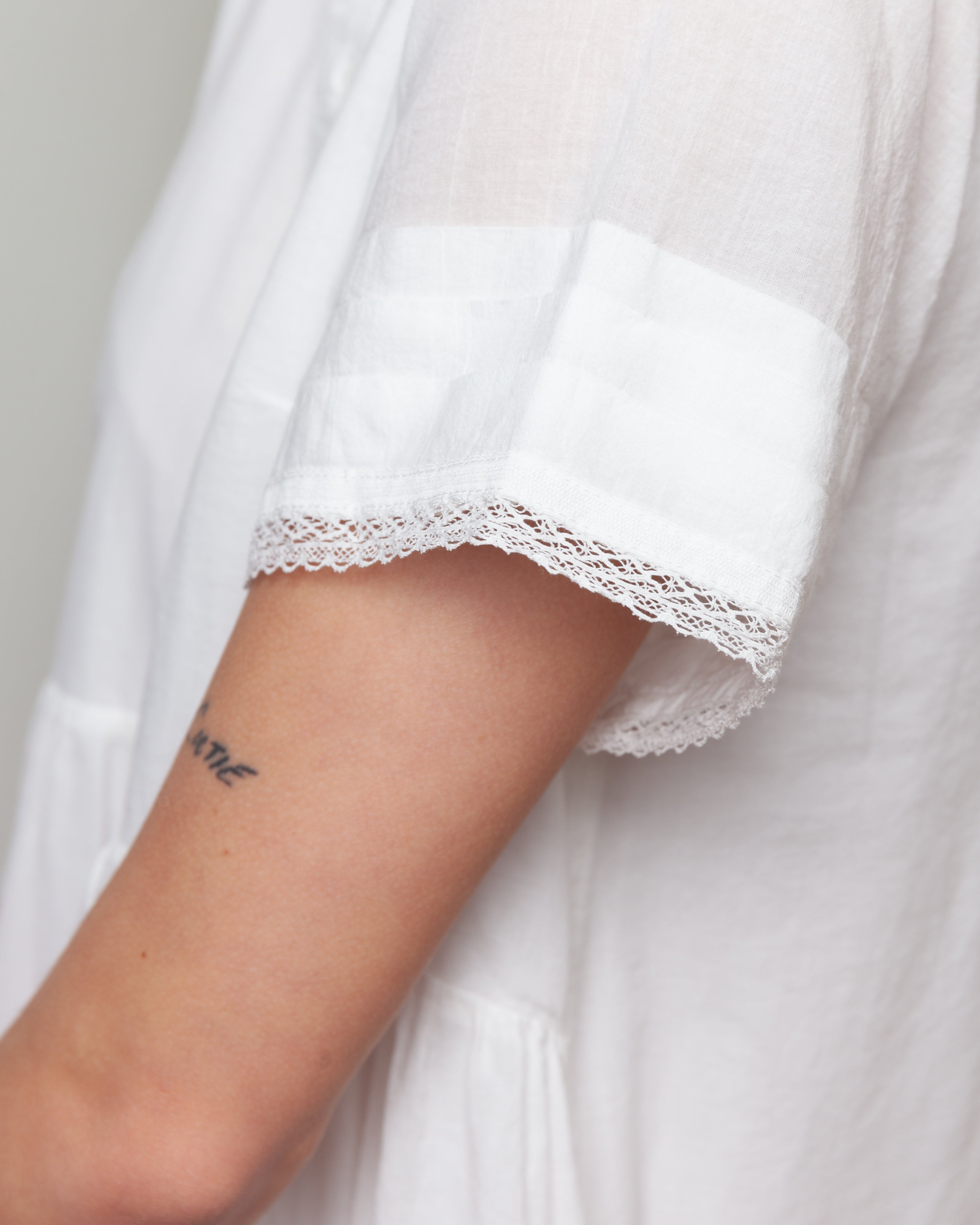 Vis A Vis-Peter Pan Collar Dress - White-Dresses-Boboli-Vancouver-Canada