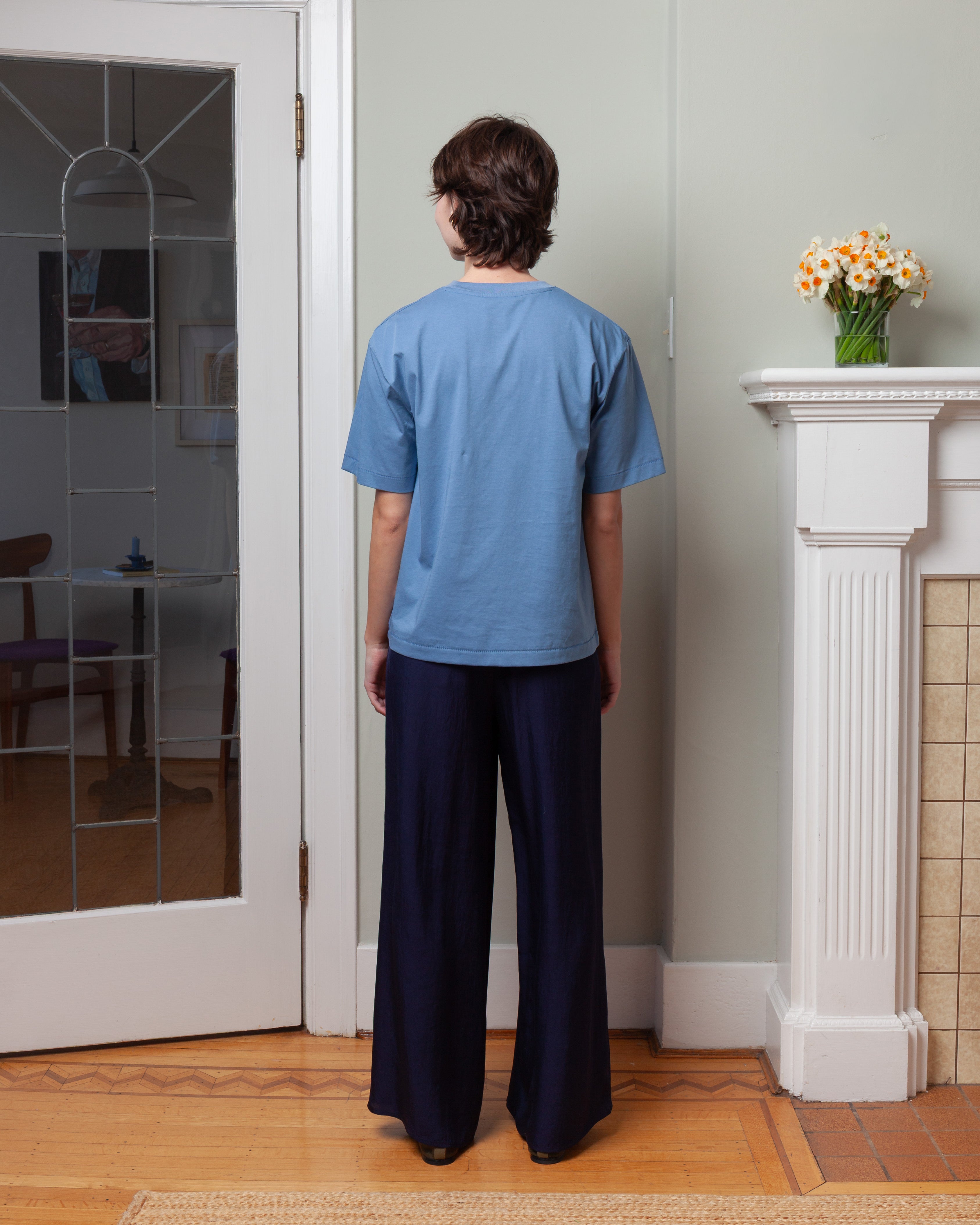 Vis A Vis-Half Sleeved Tee Shirt - Blue-Shirts-Boboli-Vancouver-Canada