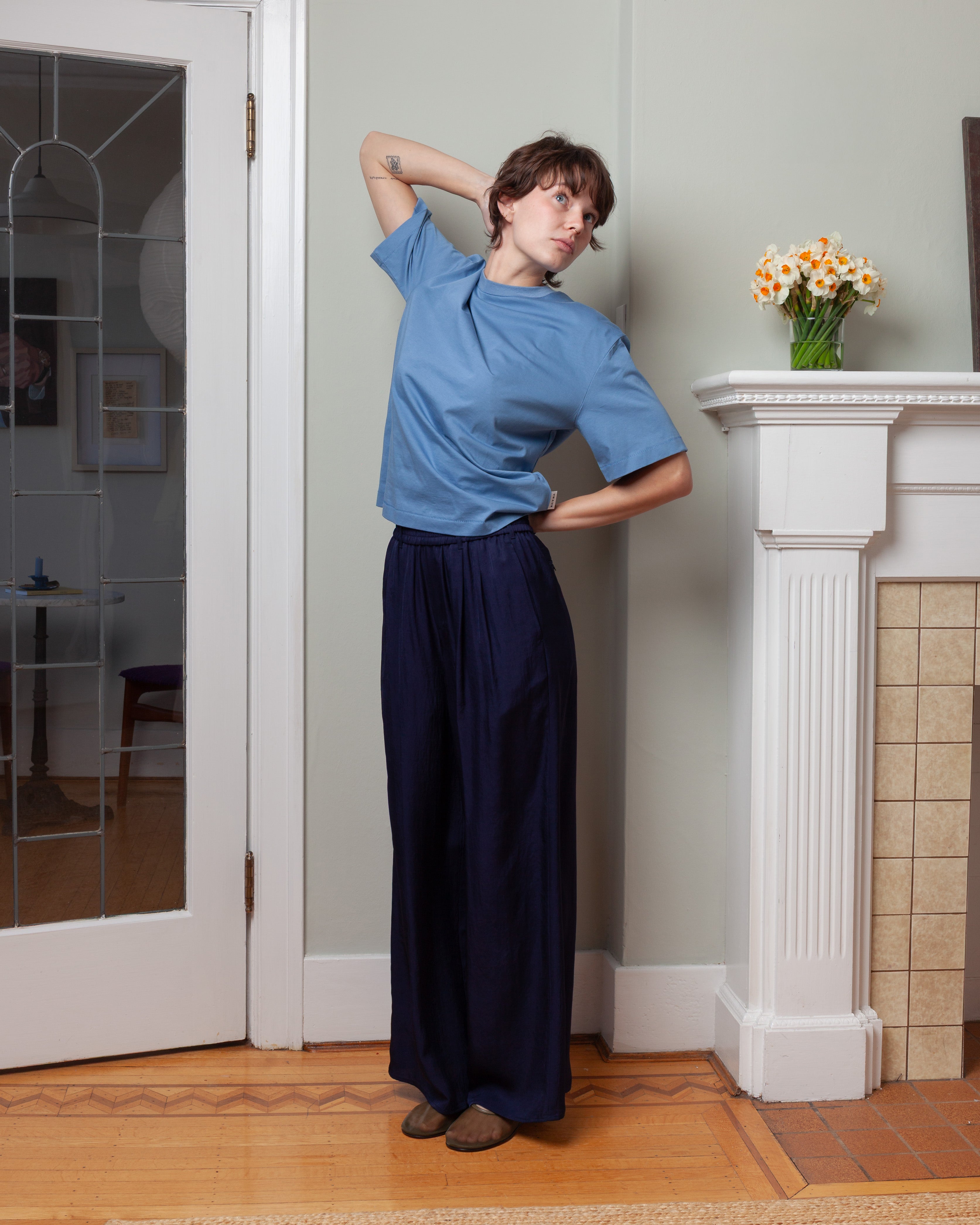 Vis A Vis-Half Sleeved Tee Shirt - Blue-Shirts-Boboli-Vancouver-Canada