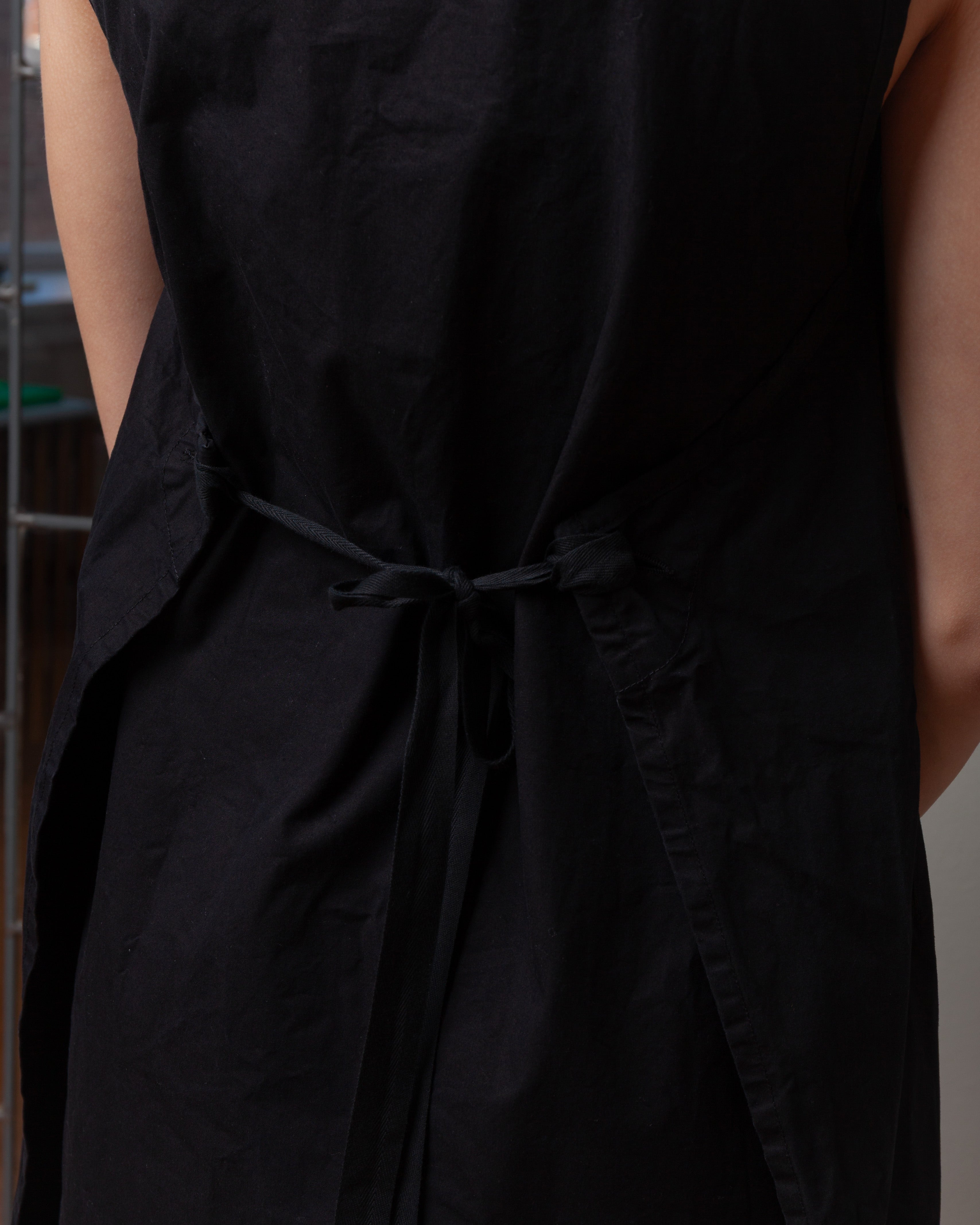 Casey Casey-Tablier Dress - Tough Poplin - Black-Dresses-Boboli-Vancouver-Canada