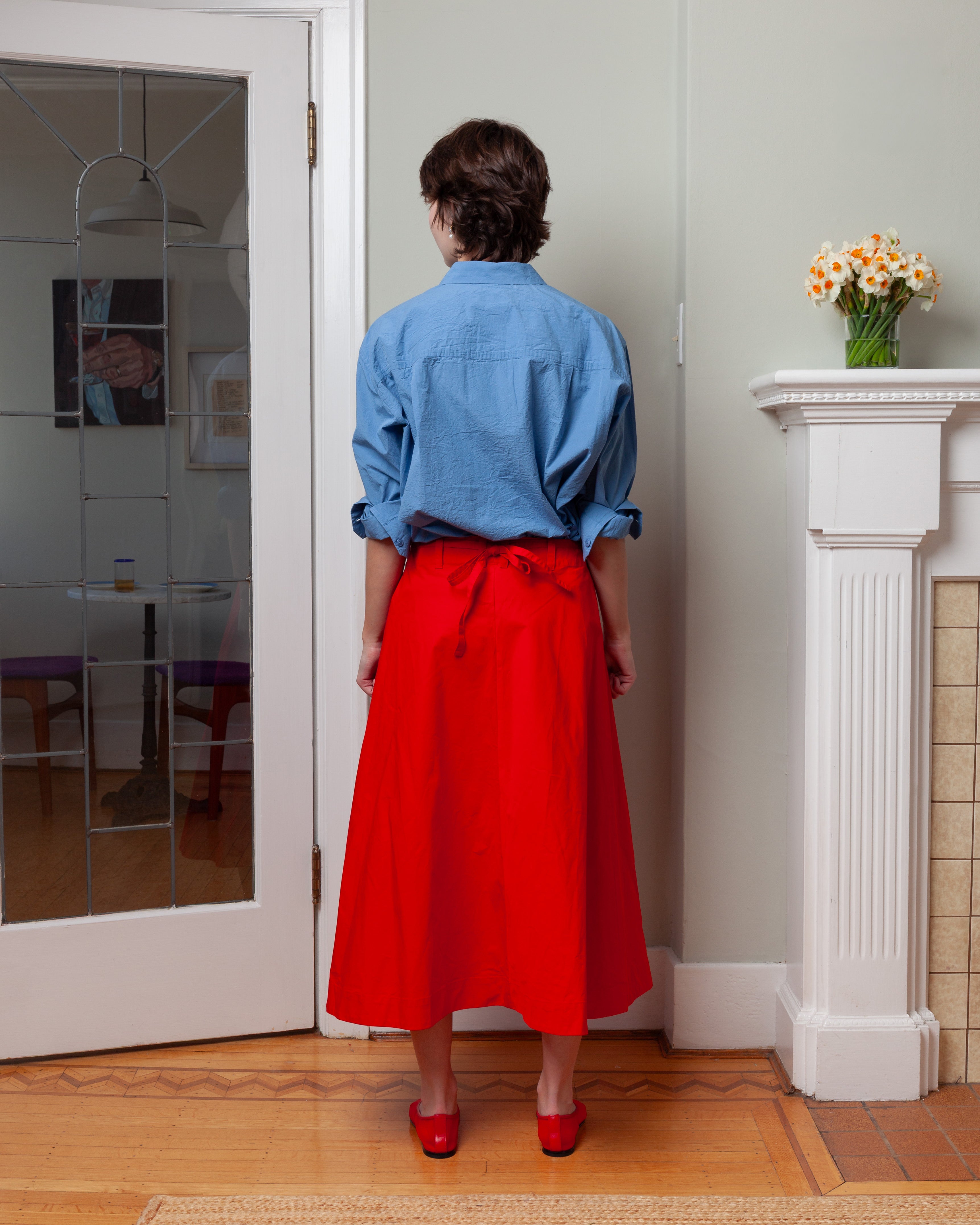 Casey Casey-A-Line Skirt - Flame-Skirts-Boboli-Vancouver-Canada