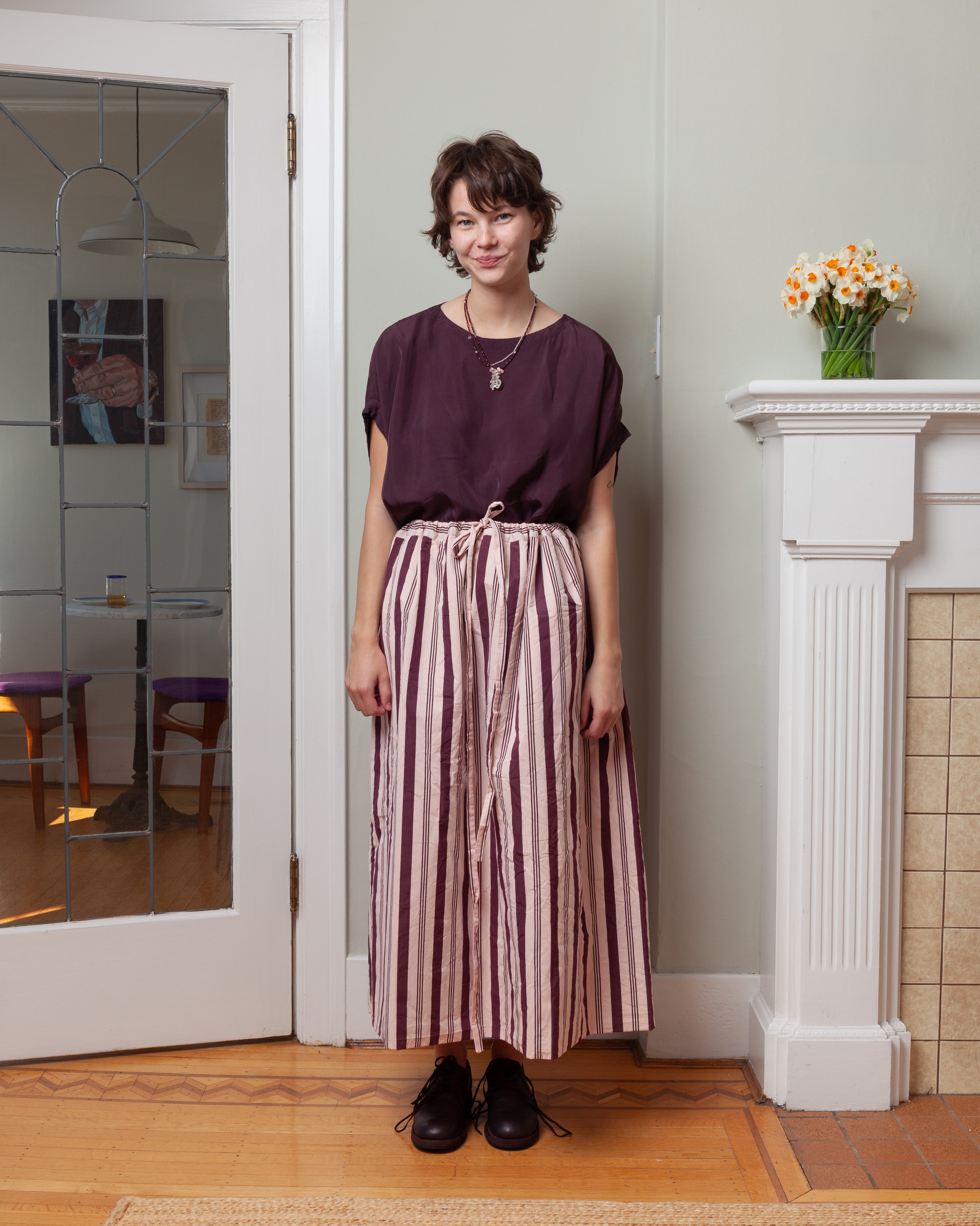 Casey Casey-Big Square Skirt - Card Stripe - Stripe-Skirts-Boboli-Vancouver-Canada