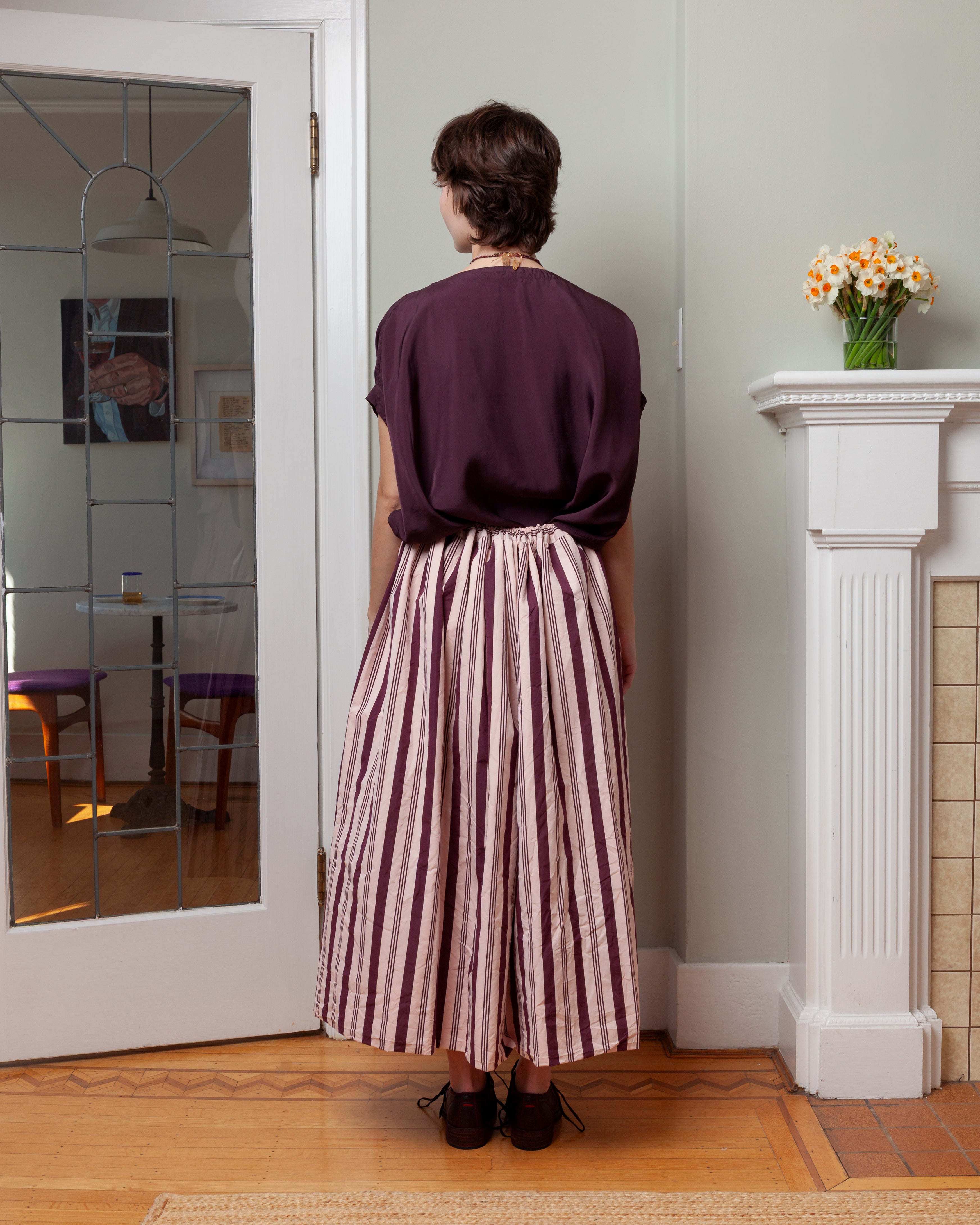 Casey Casey-Big Square Skirt - Card Stripe - Stripe-Skirts-Boboli-Vancouver-Canada