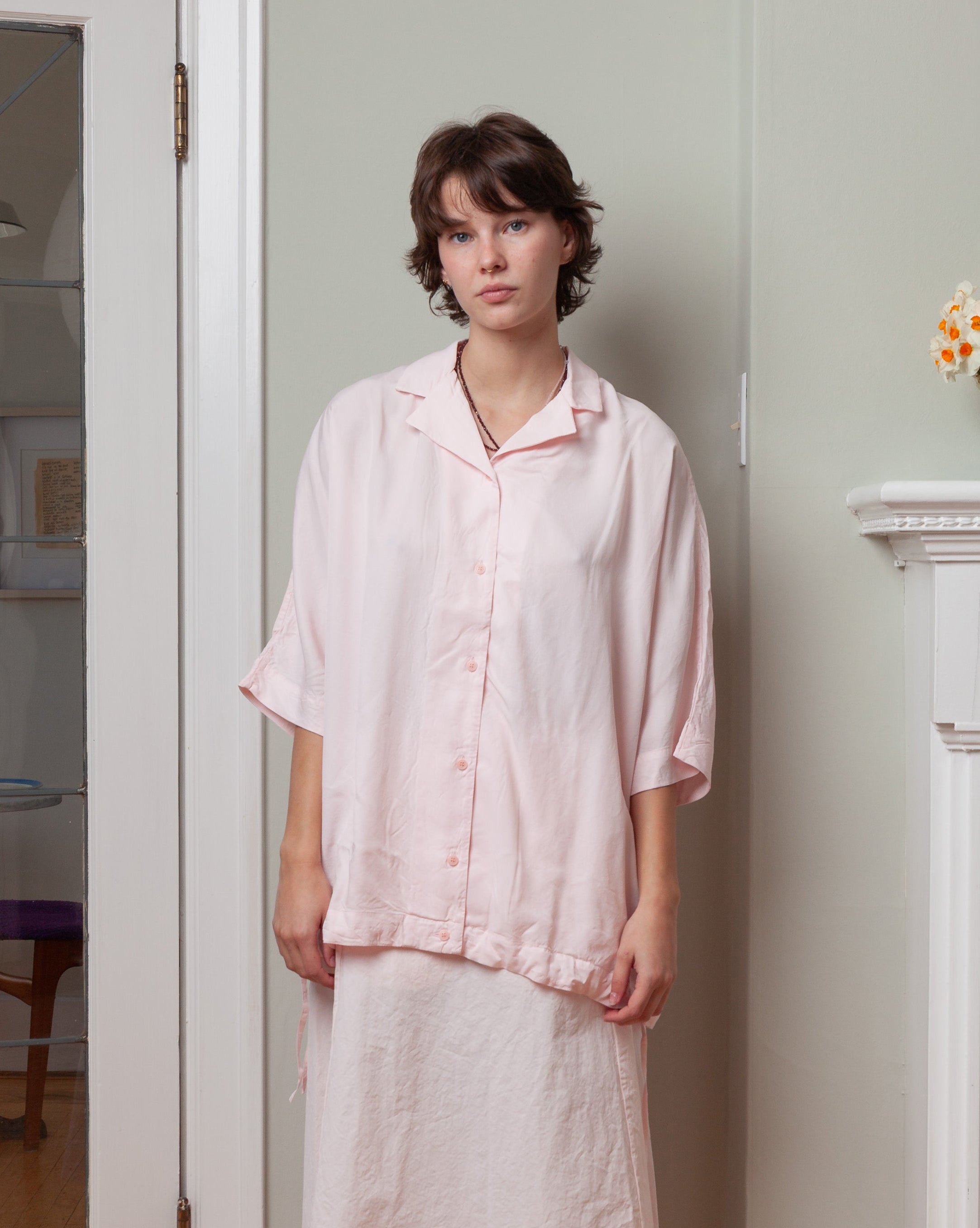 Casey Casey-Yong Shirt - Cupro - Sakura Pink-Shirts-Boboli-Vancouver-Canada