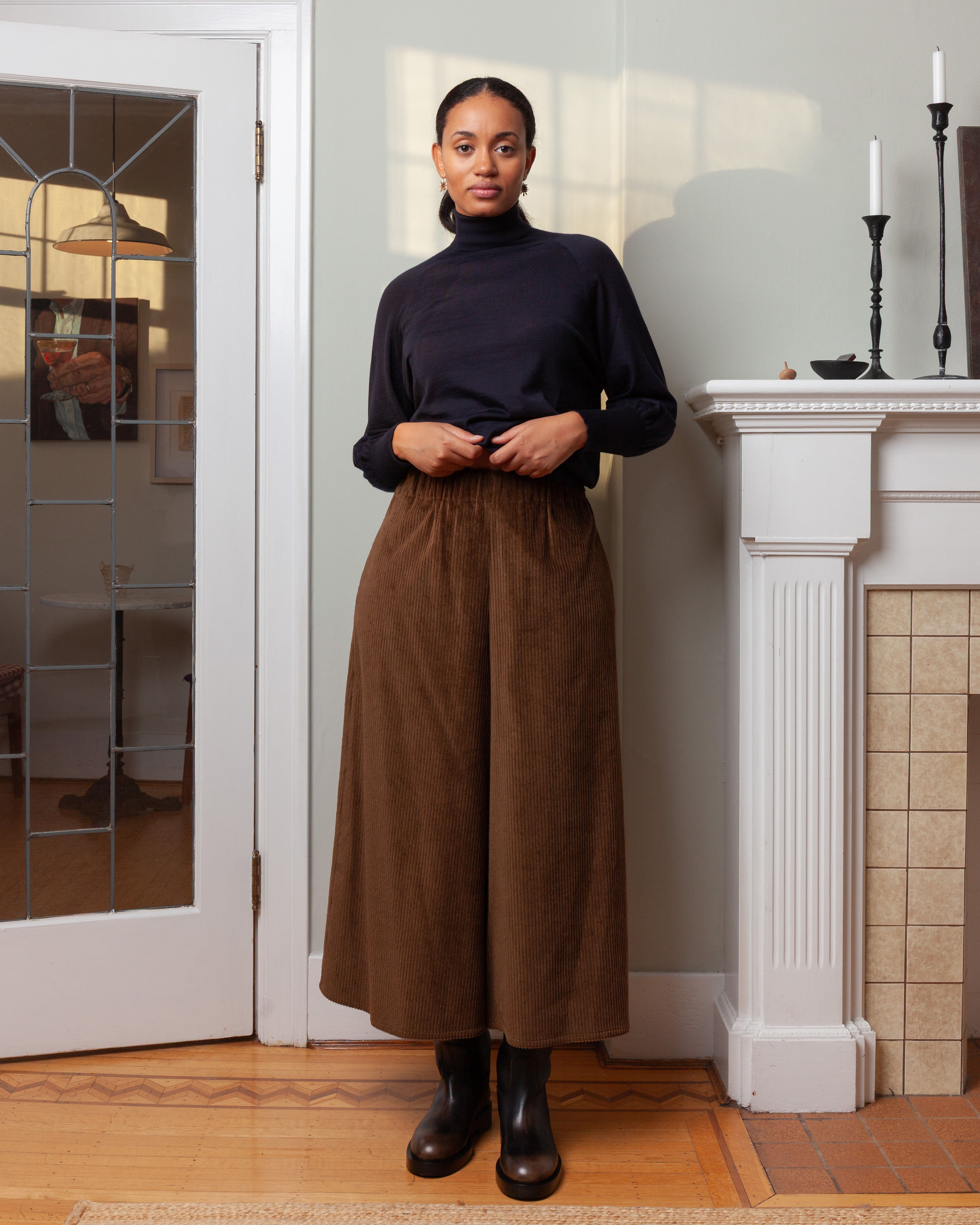 Gaucho Pants Corduroy - Toffee