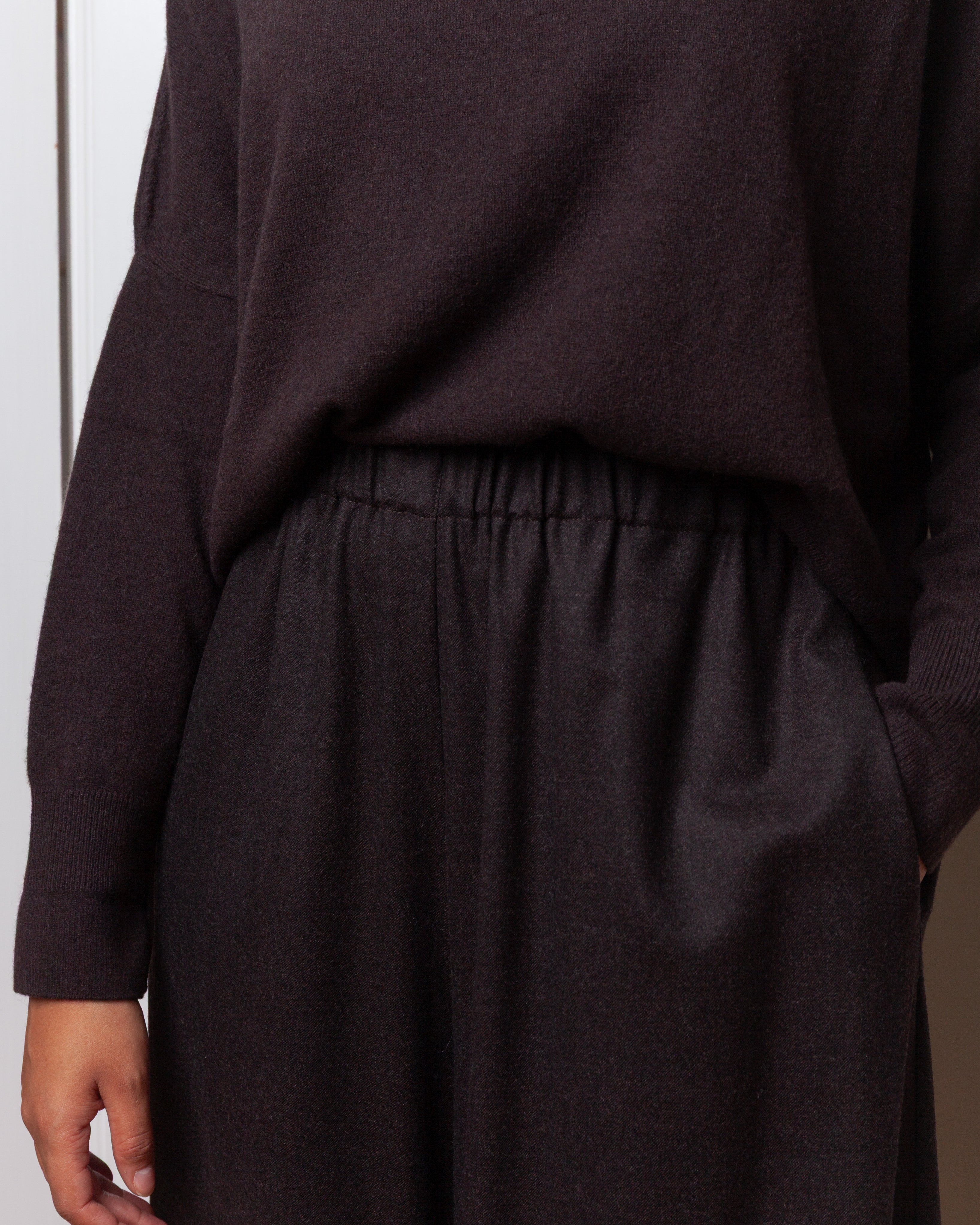 Gaucho Pants Flanella - Ebony