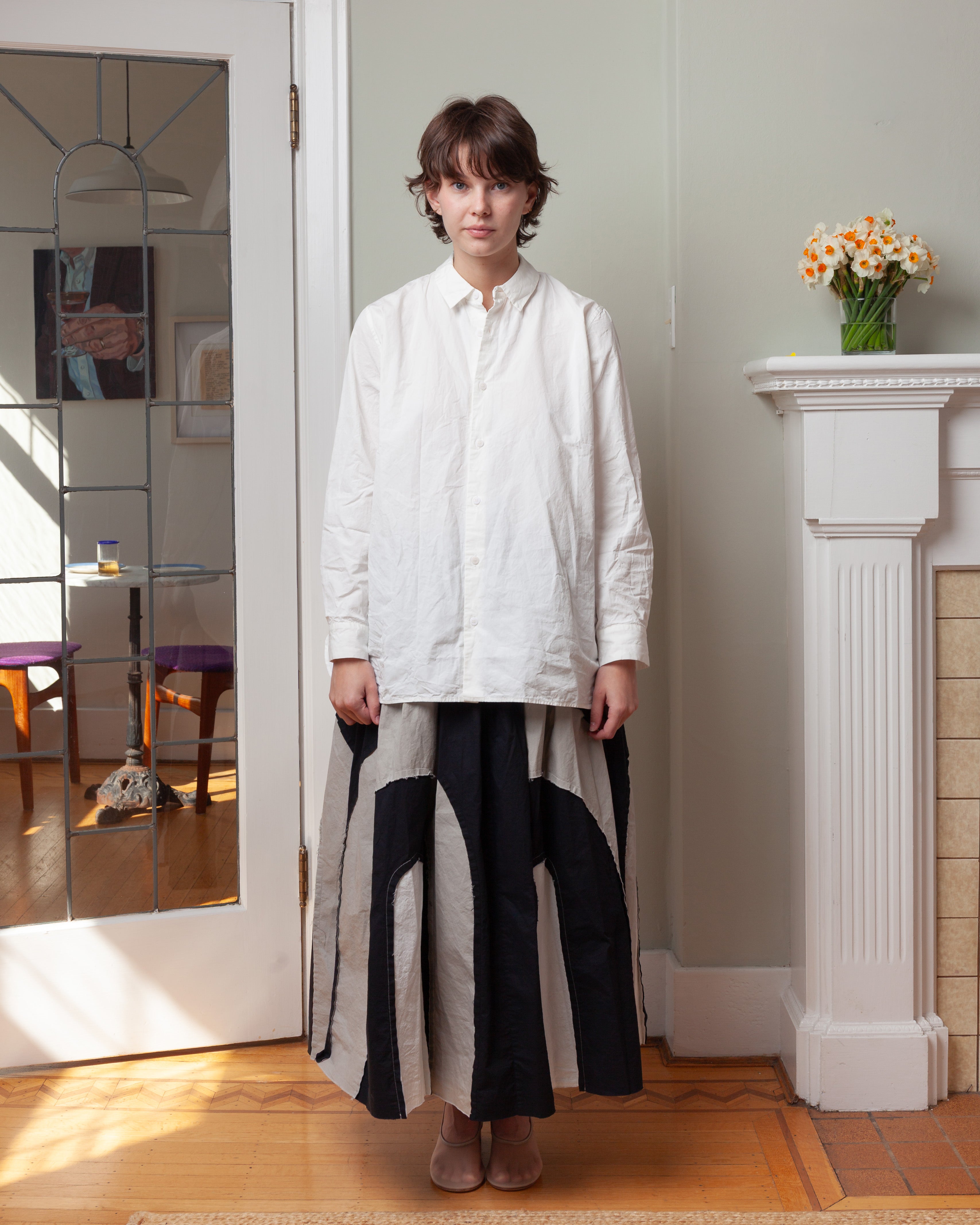 Casey Casey-Clothilde Shirt - Paper Cot - Off White-Shirts-Boboli-Vancouver-Canada