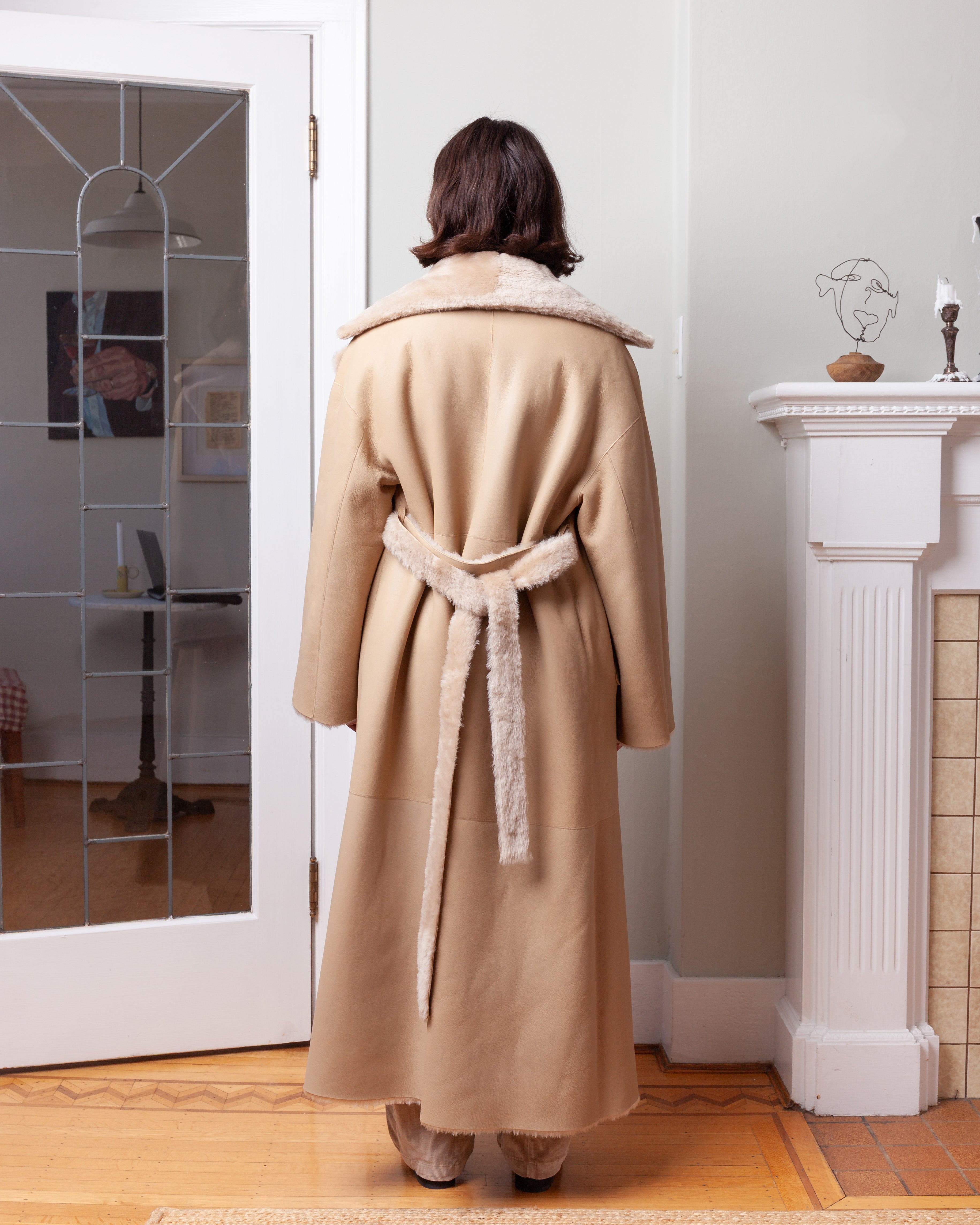 Arma-Rien Lacon Shearling & Suede Coat - Sand-Jackets-Boboli-Vancouver-Canada