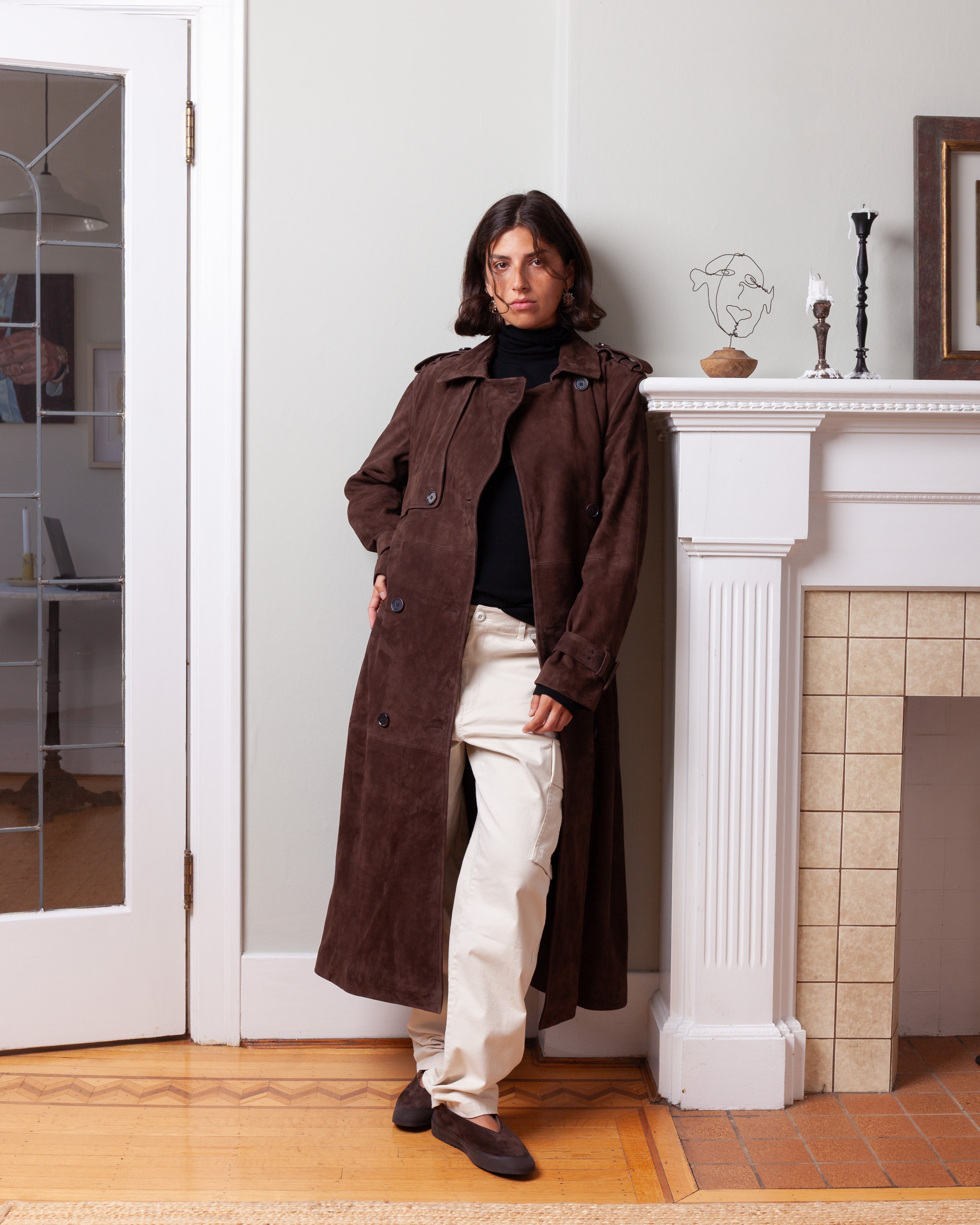 Arma-Benedict Goat Suede Shorty Jacket - Mud Brown-Jackets-Boboli-Vancouver-Canada