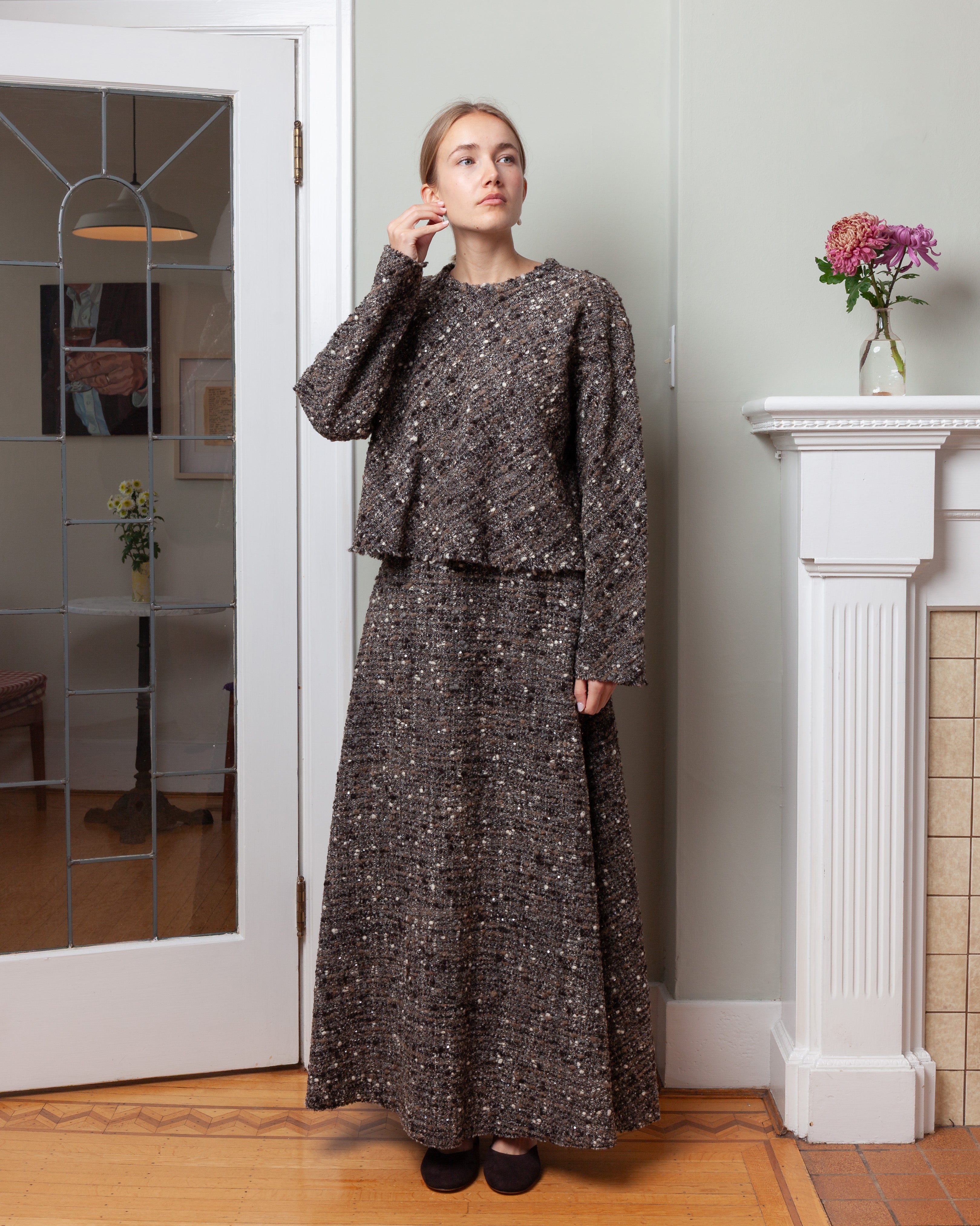 Boucle Skirt - Brown/Black