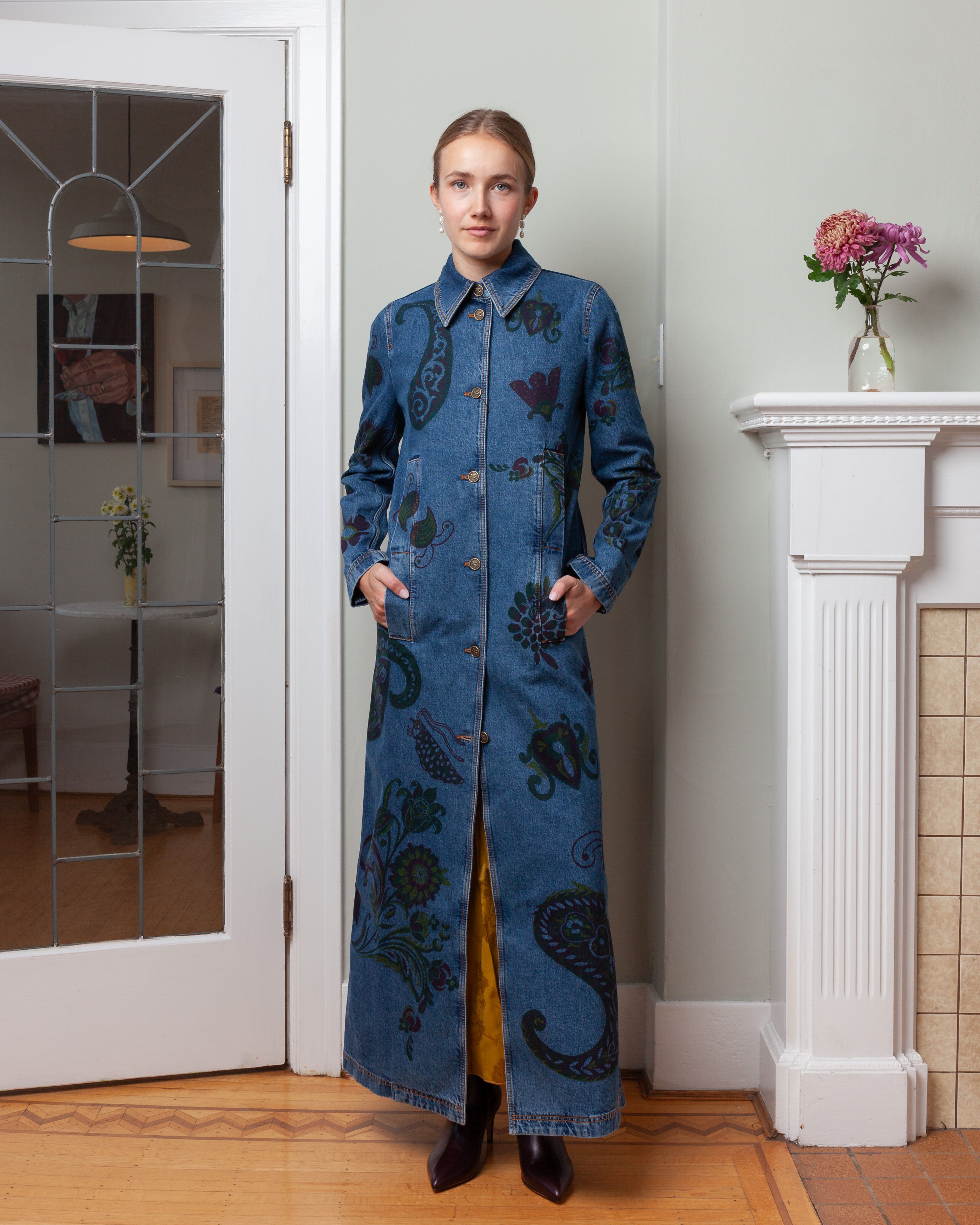 Maxi Denim Coat - Blue