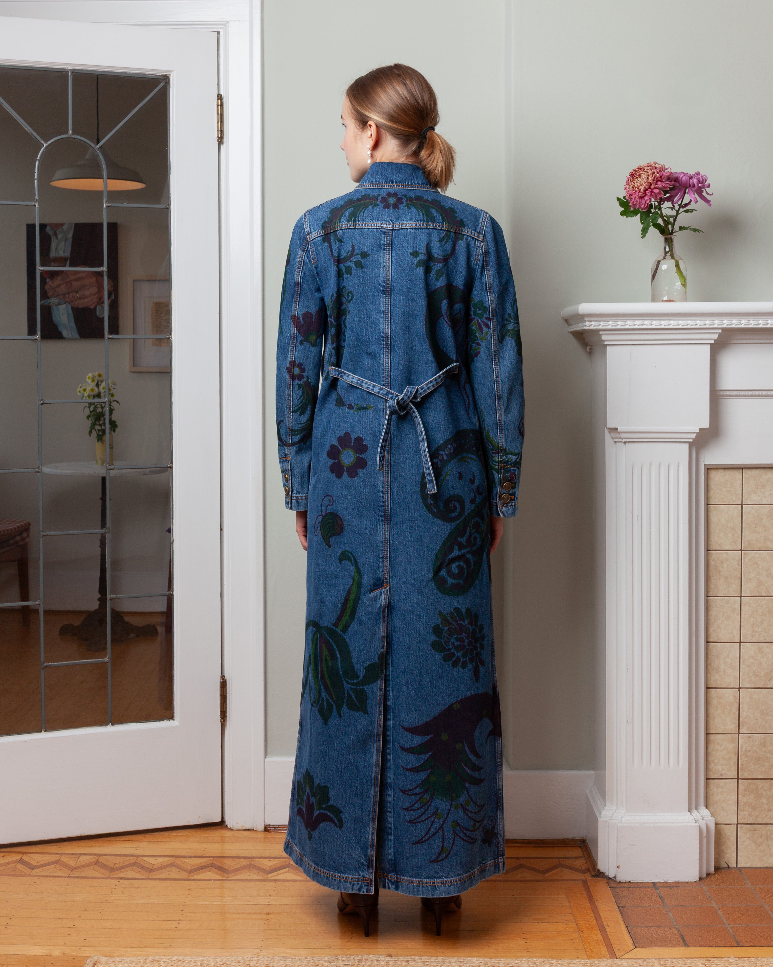 Maxi Denim Coat - Blue