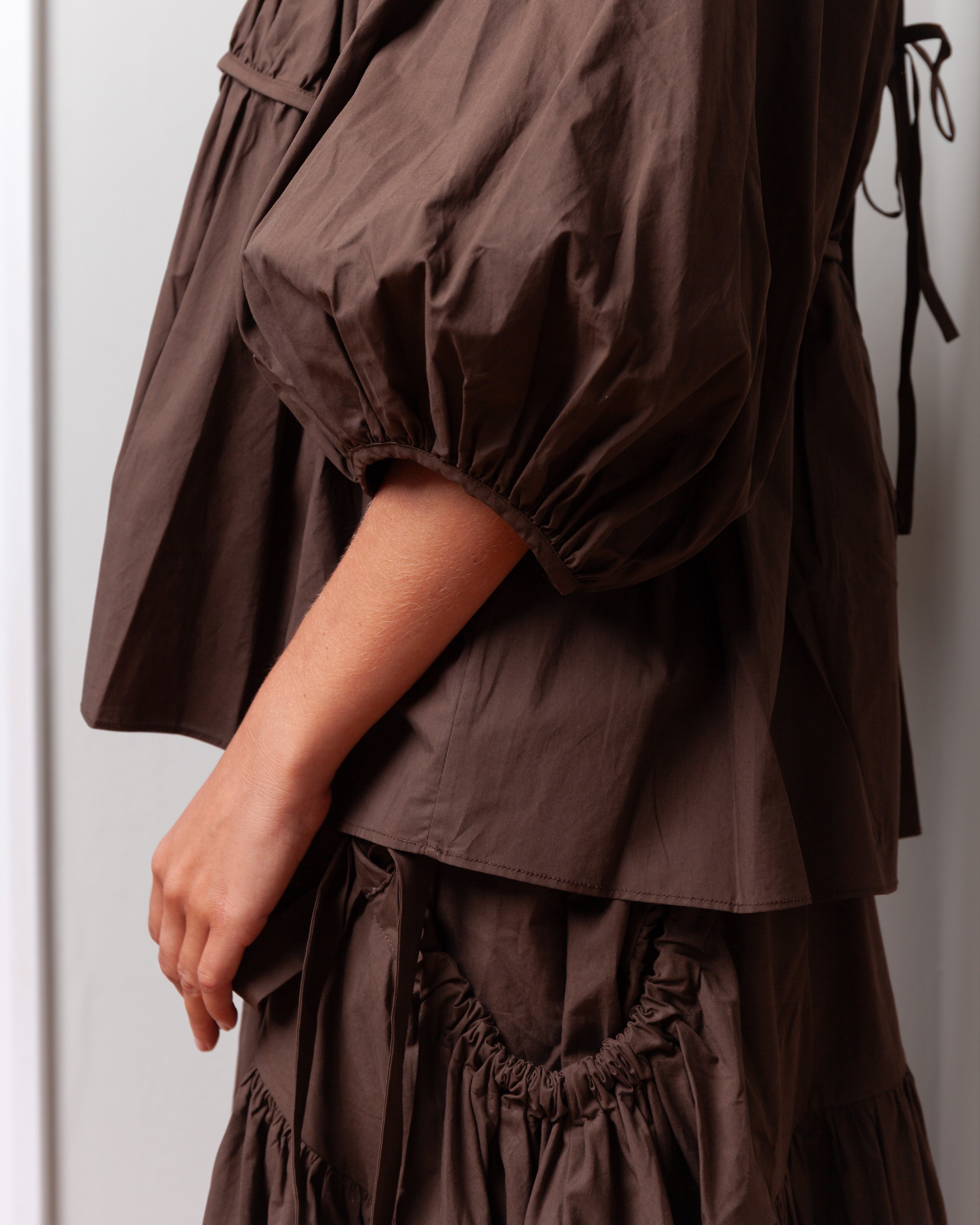 Cecilie Bahnsen-Amo Top - Brown-Tops-Boboli-Vancouver-Canada