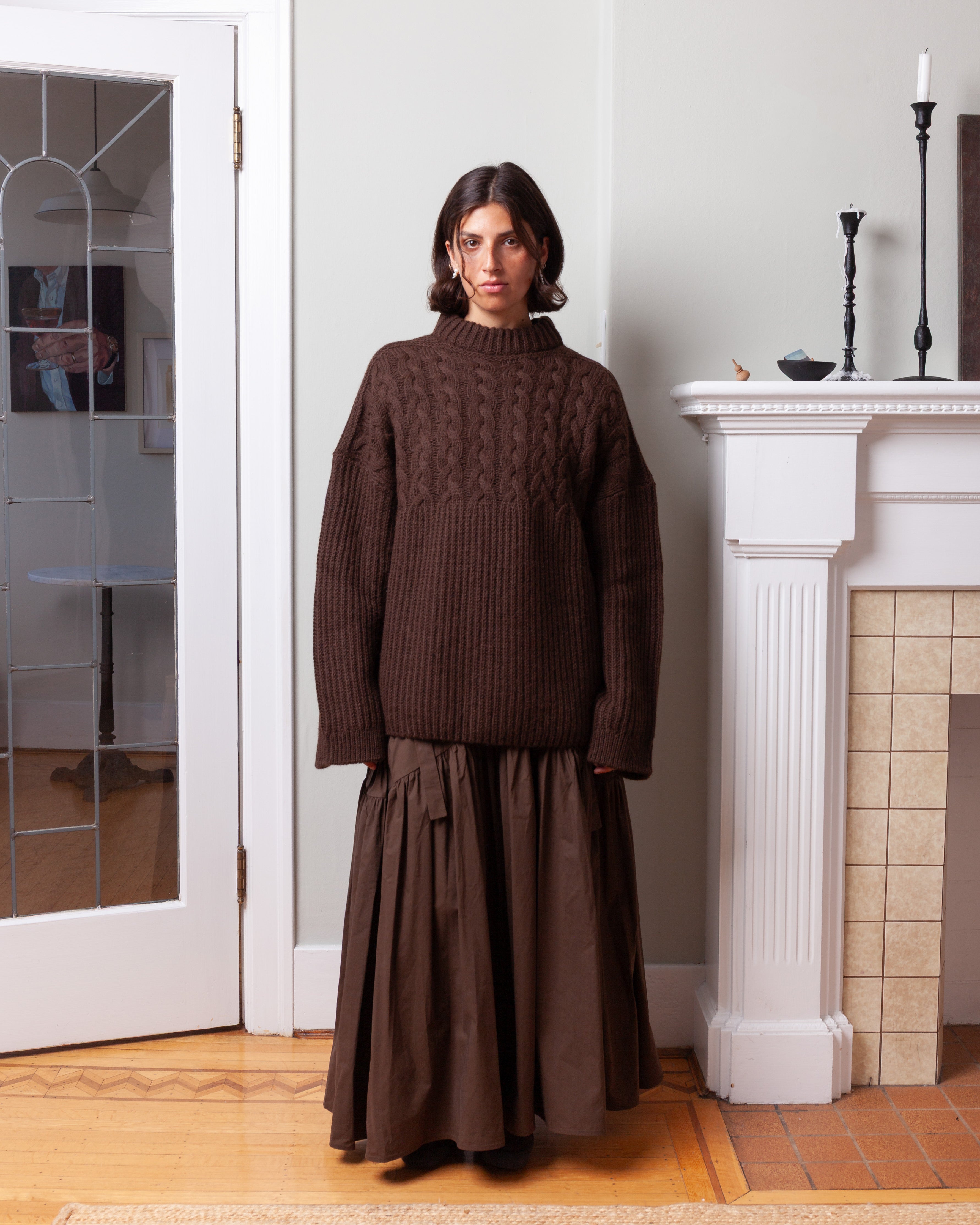 Cecilie Bahnsen-Belinda Jumper - Brown-Sweaters-Boboli-Vancouver-Canada