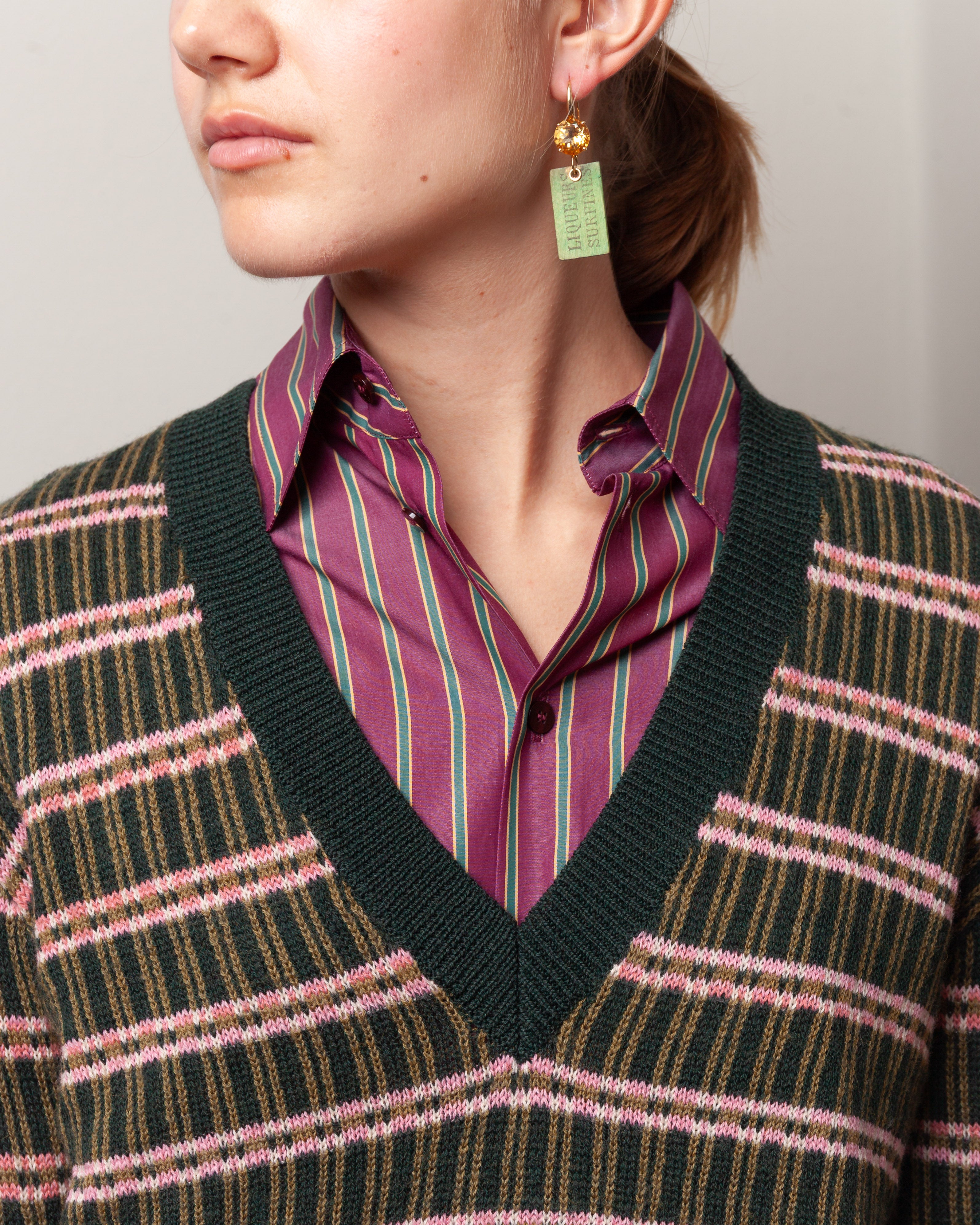 Wool-Blend Jacquard Sweater - Green/Multi