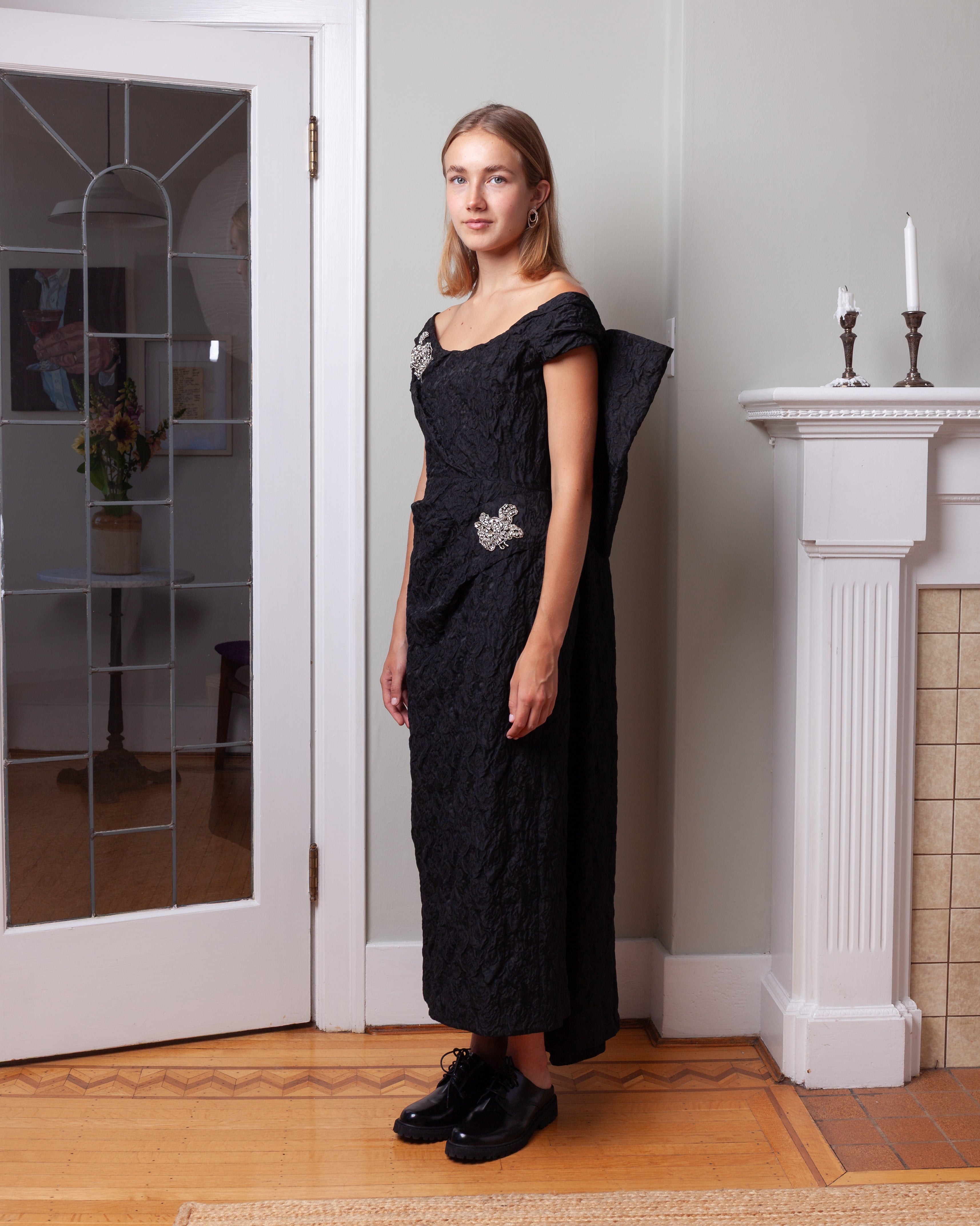 Off Shoulder Cocktail Dress - Black