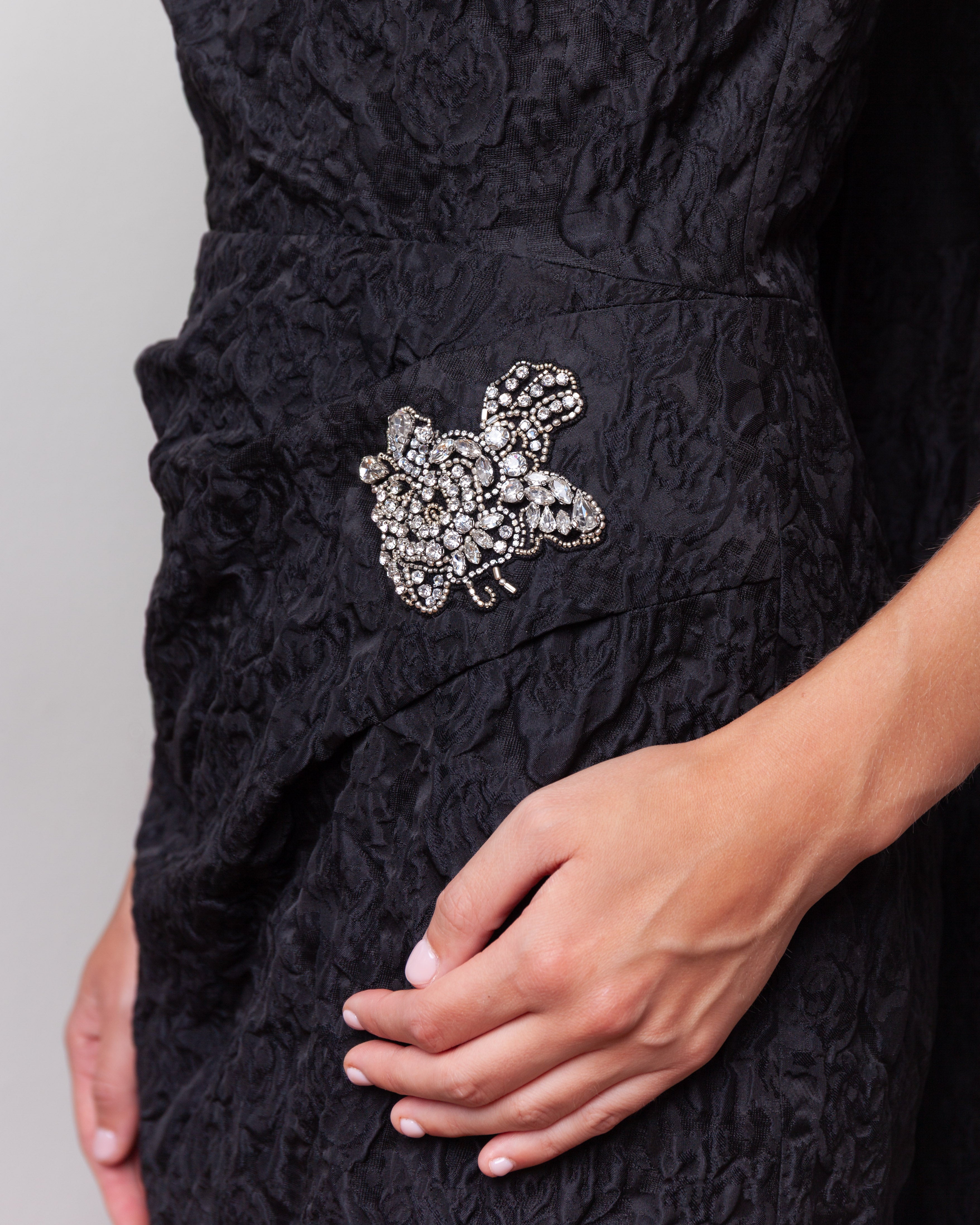 Off Shoulder Cocktail Dress - Black