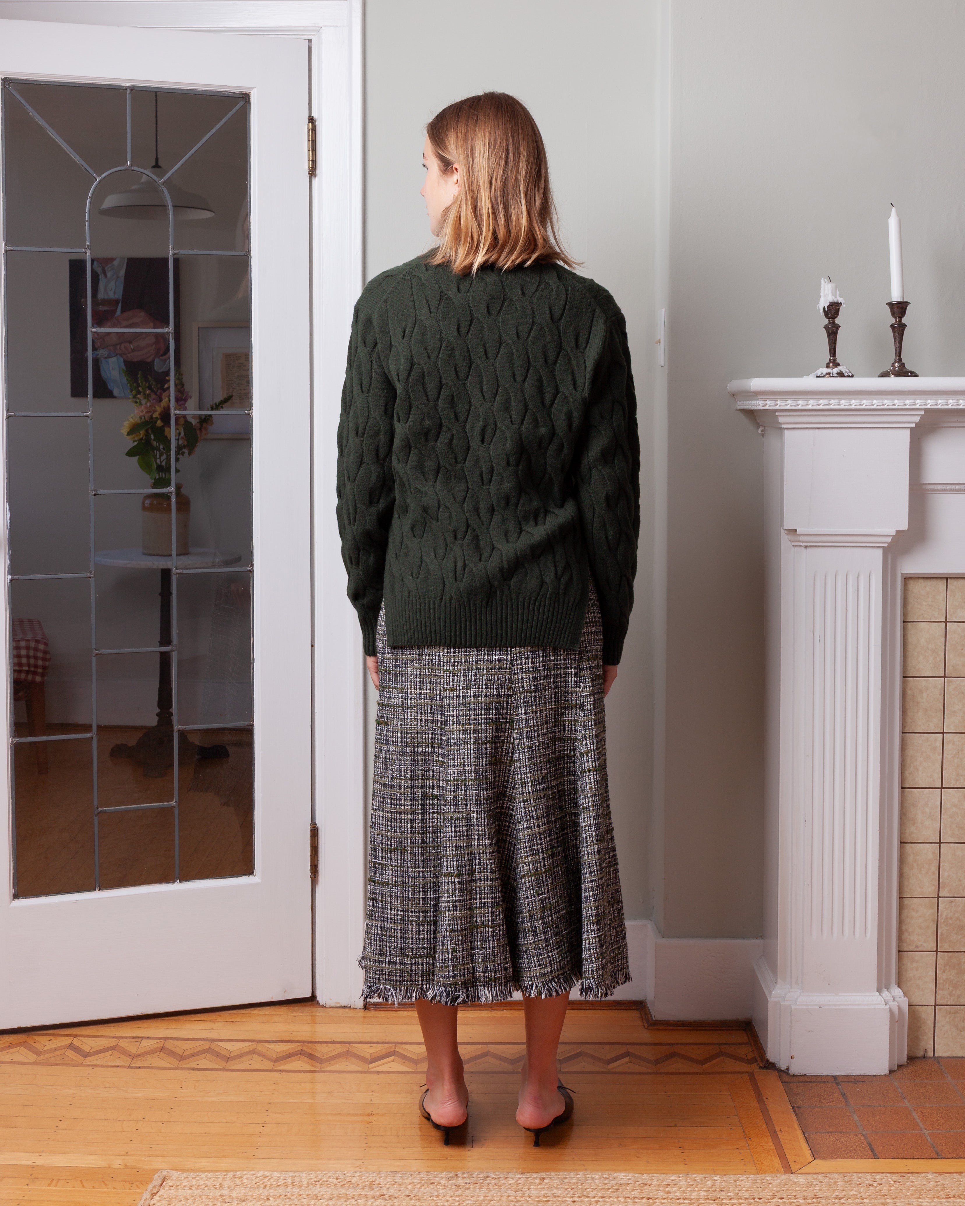 Crew Neck Jumper - Dark Olive