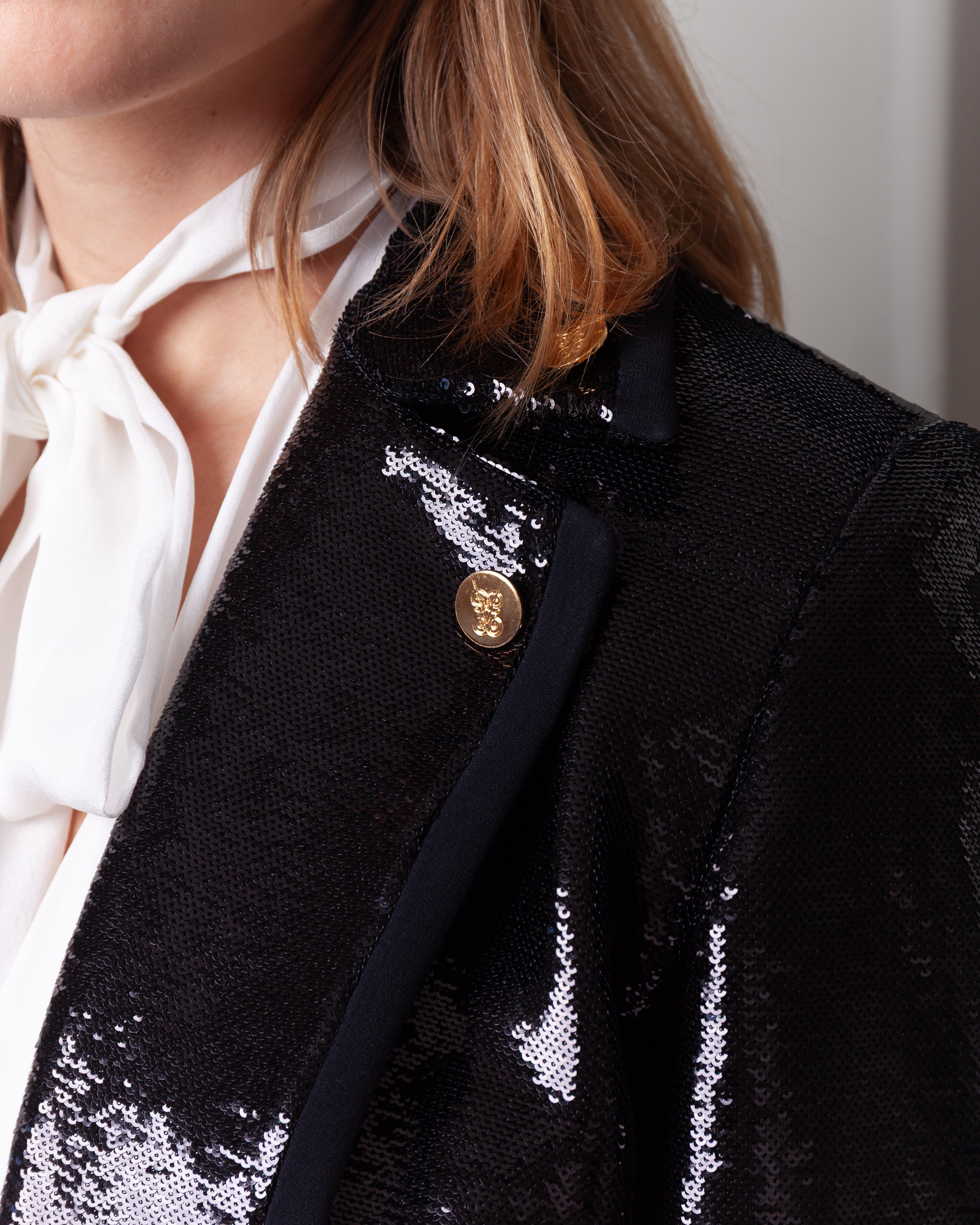 Giambattista Valli-Sequin Jacket - Black-Jackets-Boboli-Vancouver-Canada