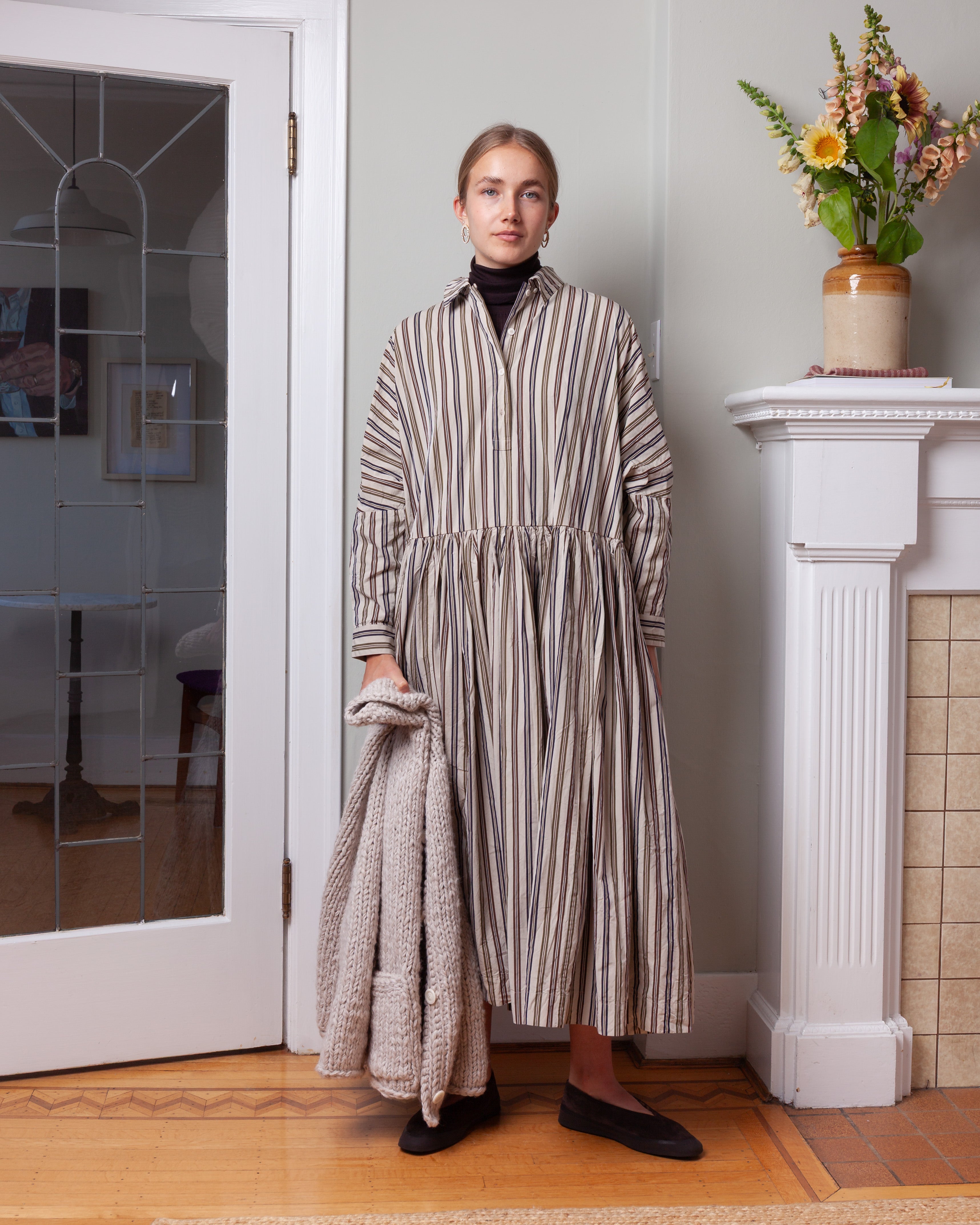 Saint Roch Dress - Paper Cot Stripe - As Is N°4