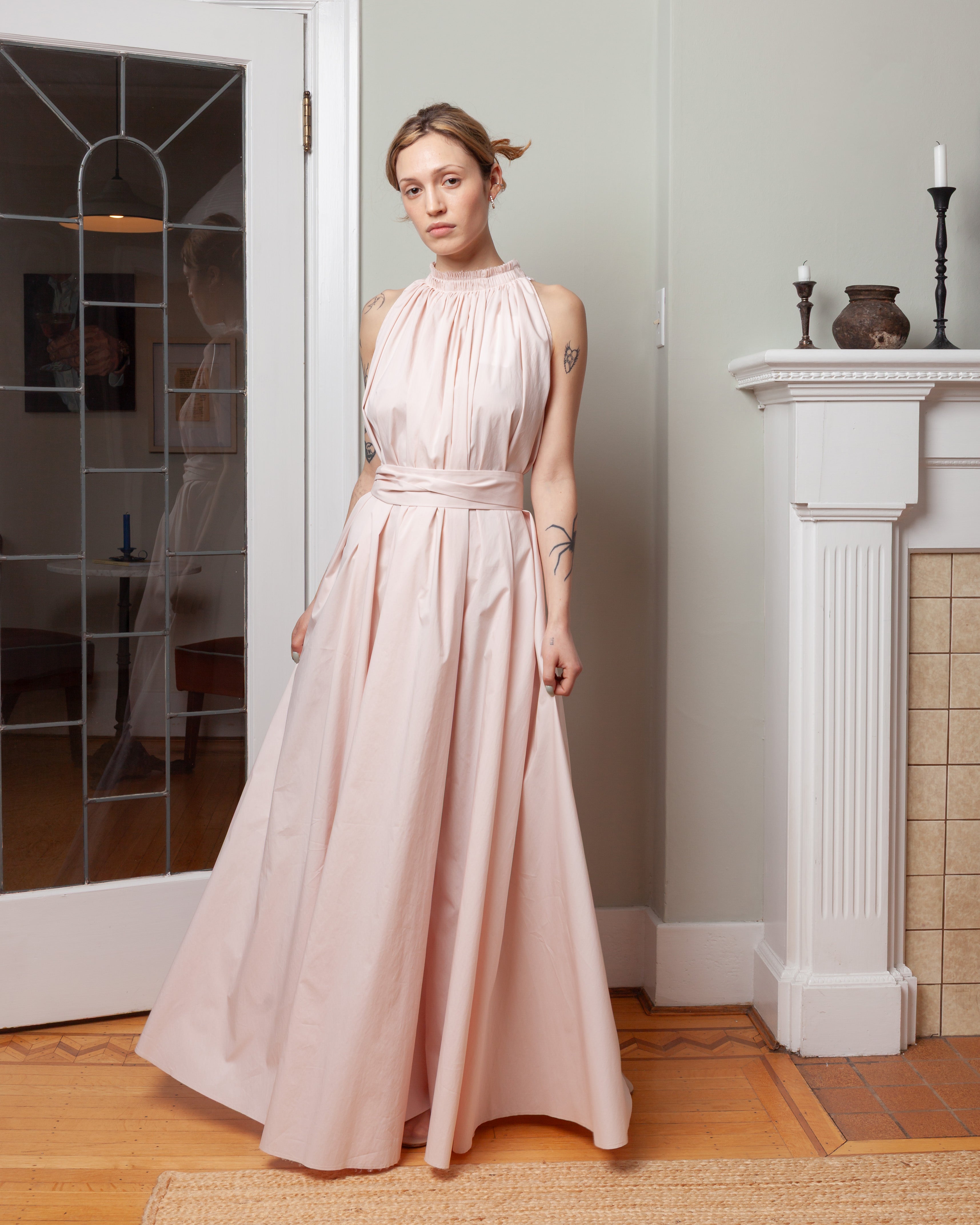 Frida Sleeveless Long Dress - Light Pink