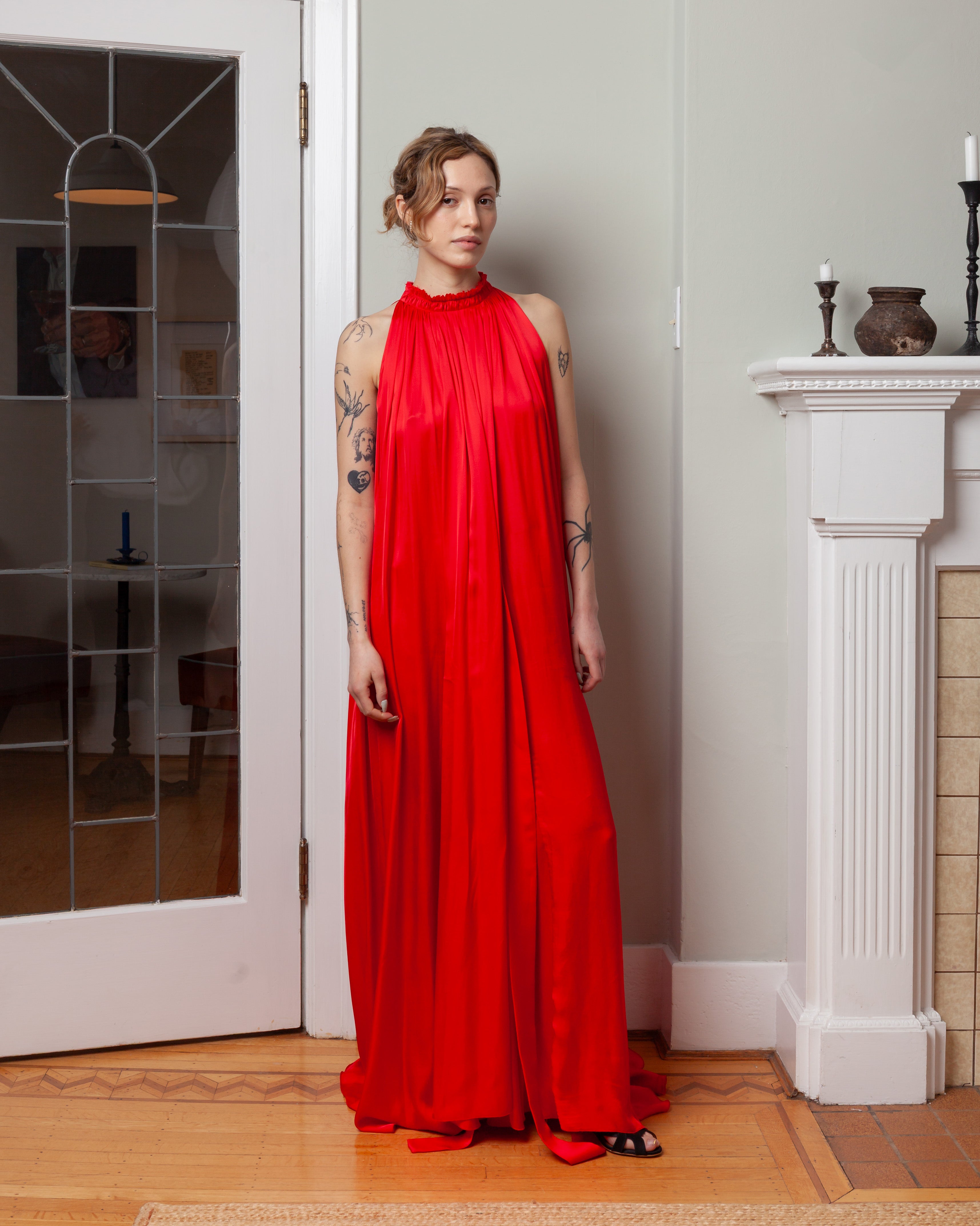 Frida Sleeveless Long Dress - Red