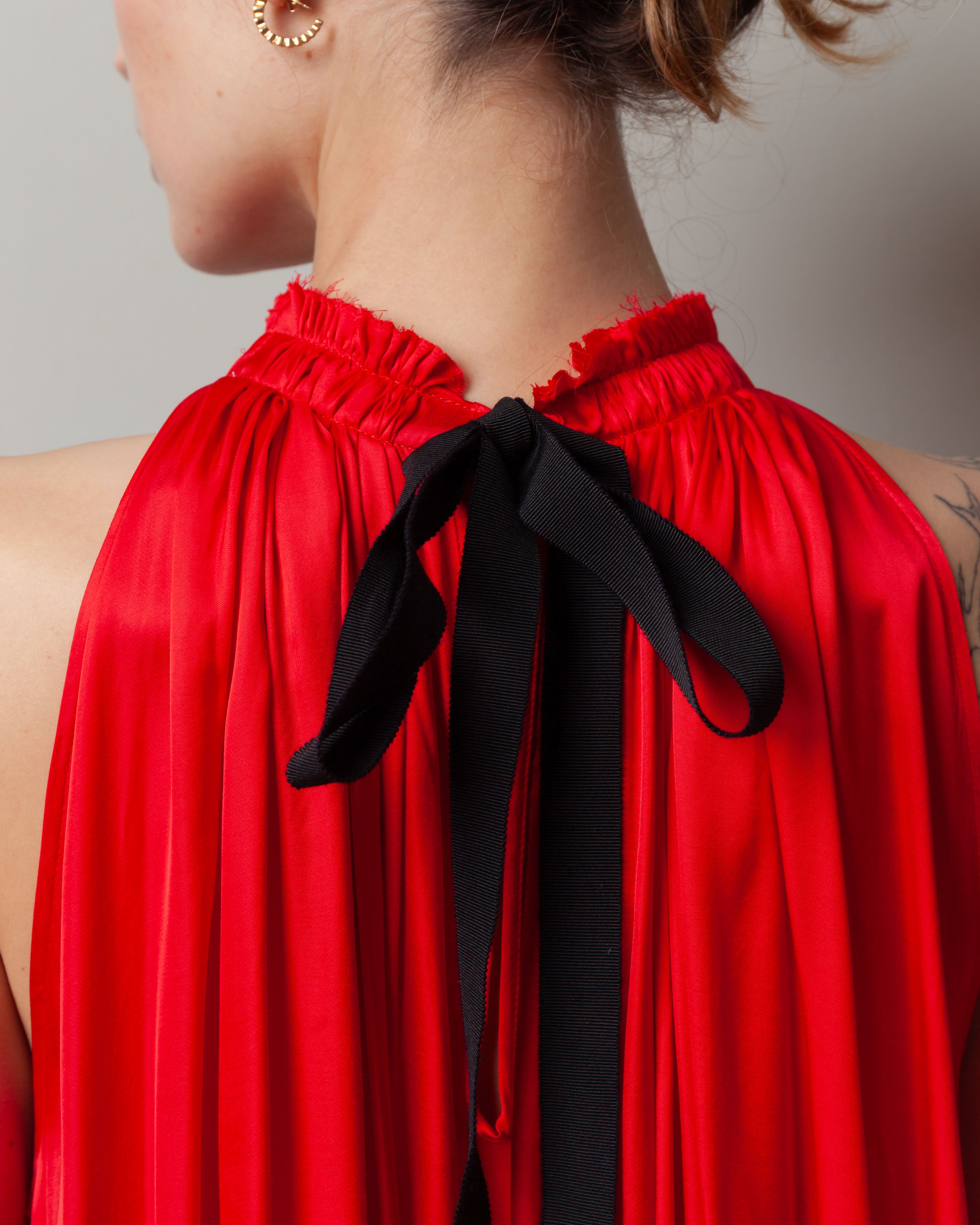 Frida Sleeveless Long Dress - Red