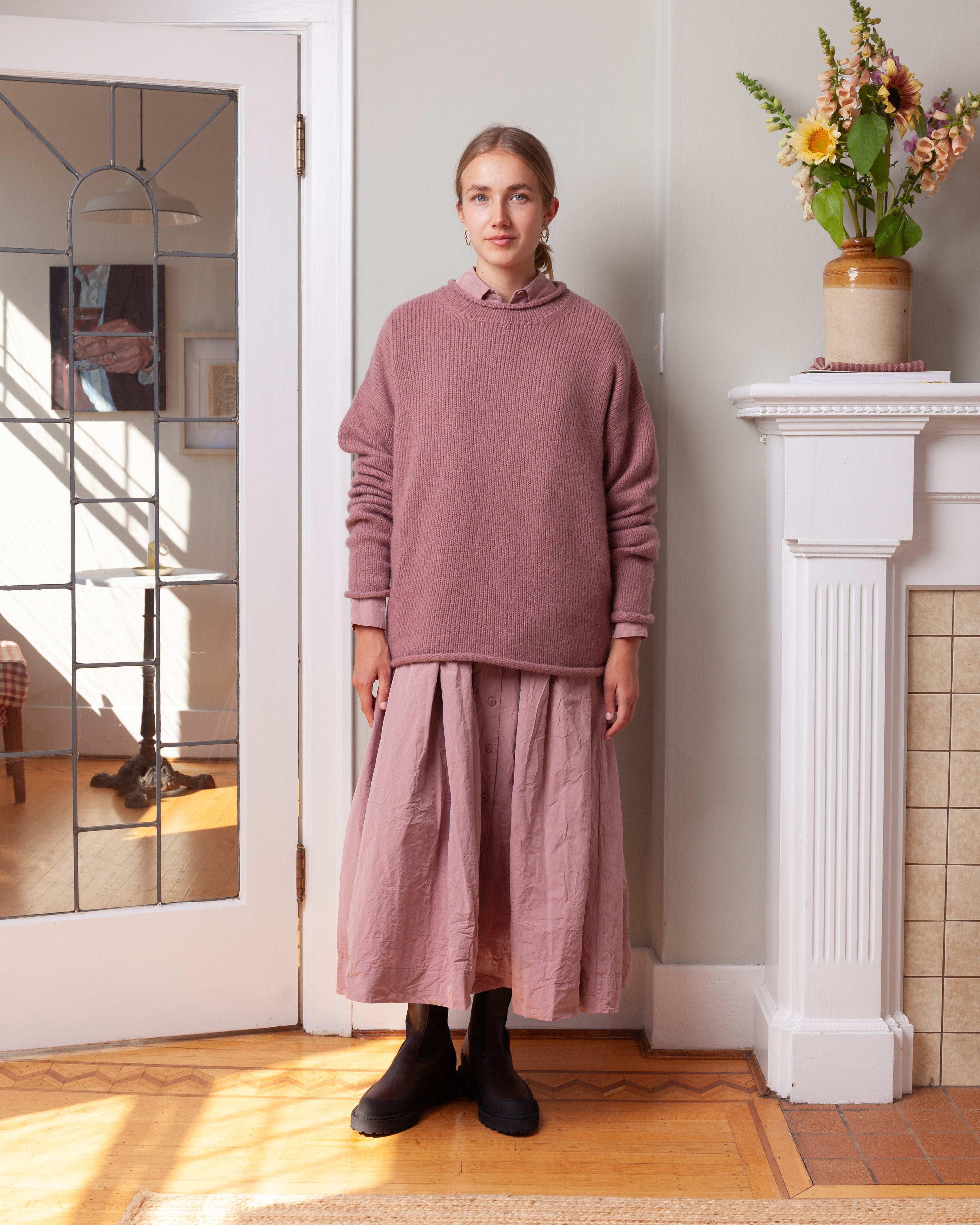 Square L.S. Dress - Paper Cot - Pink