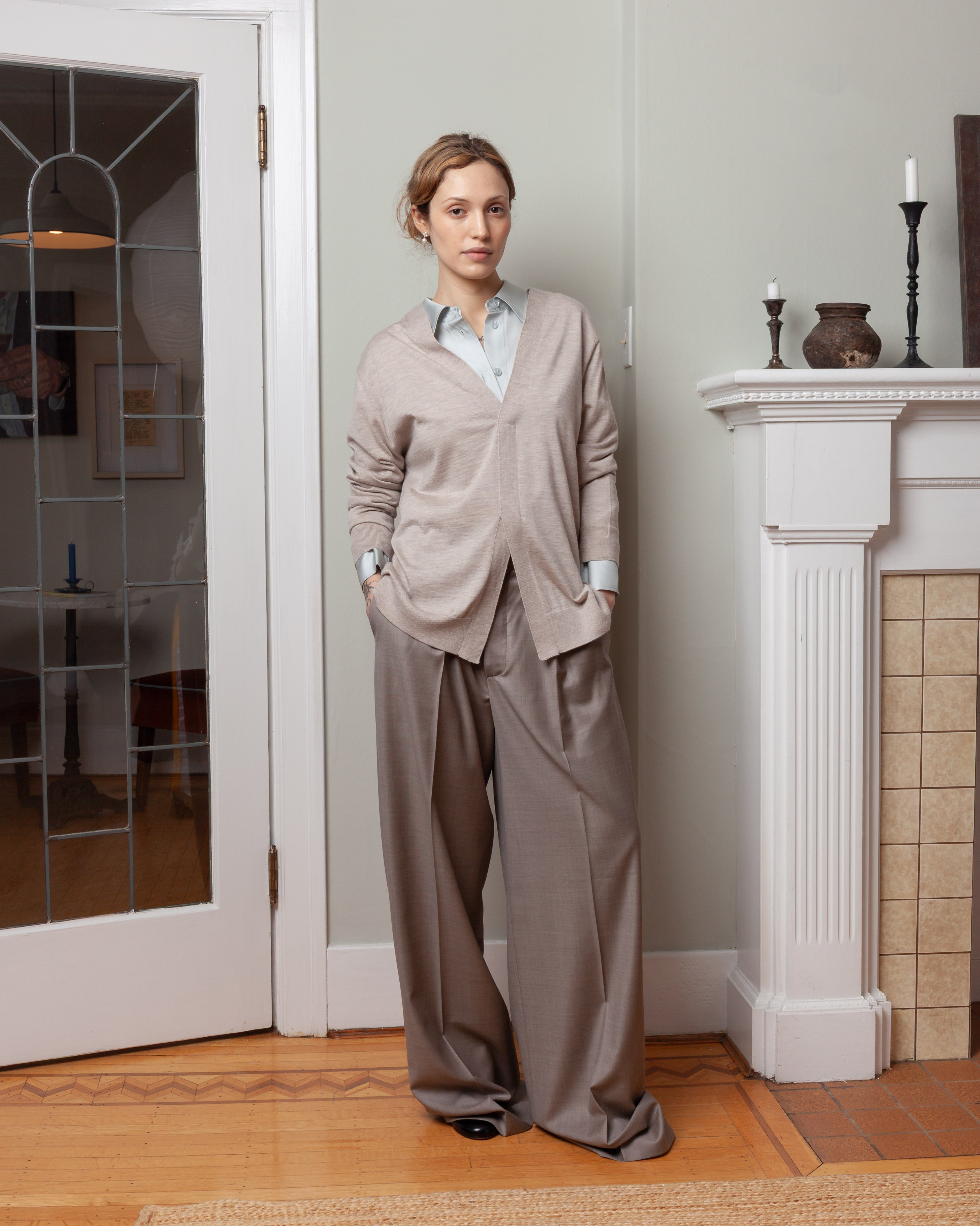 V-Neck Sweater - Sand