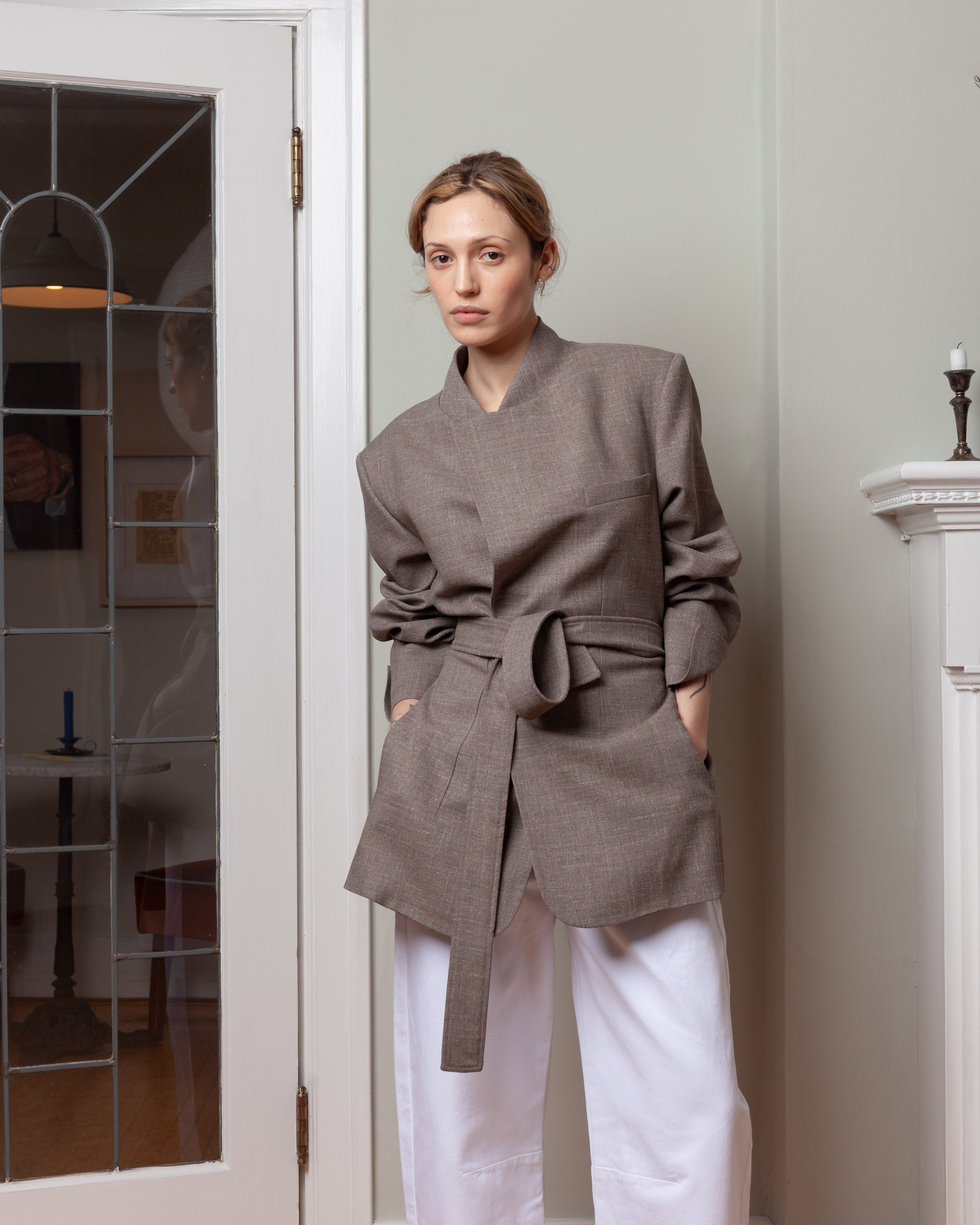 Boucle Lauren Jacket - Taupe