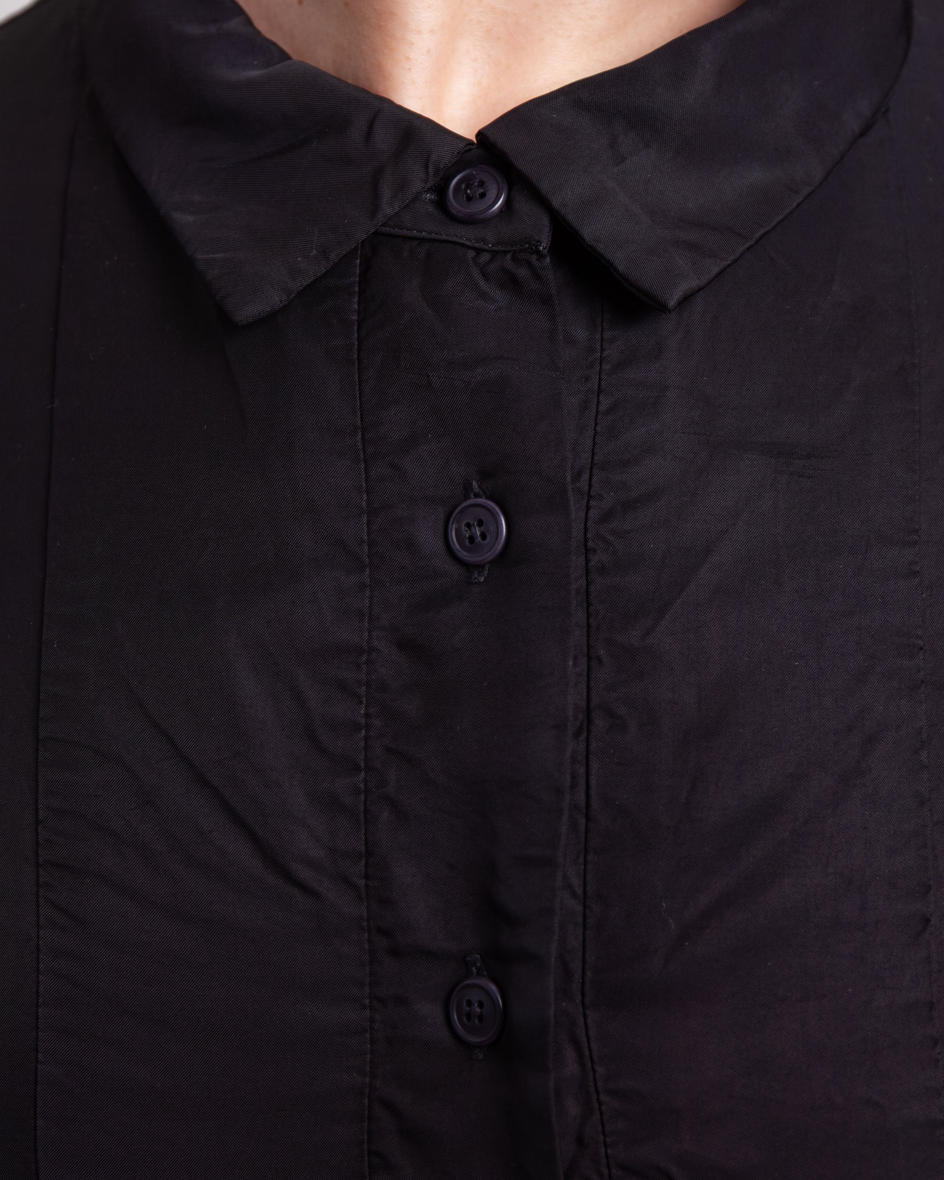 Waga Box Dress - Cupro - Black