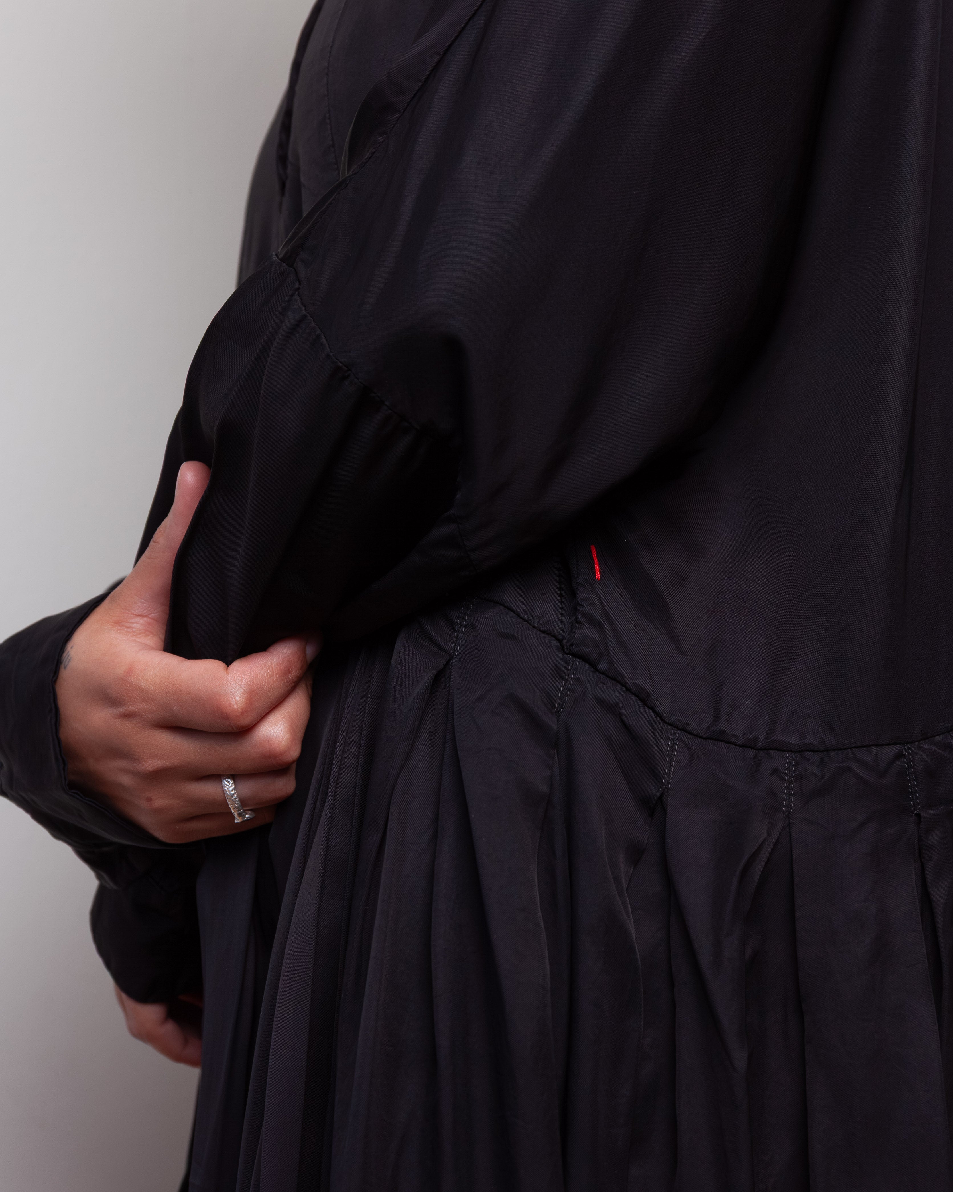 Waga Box Dress - Cupro - Black