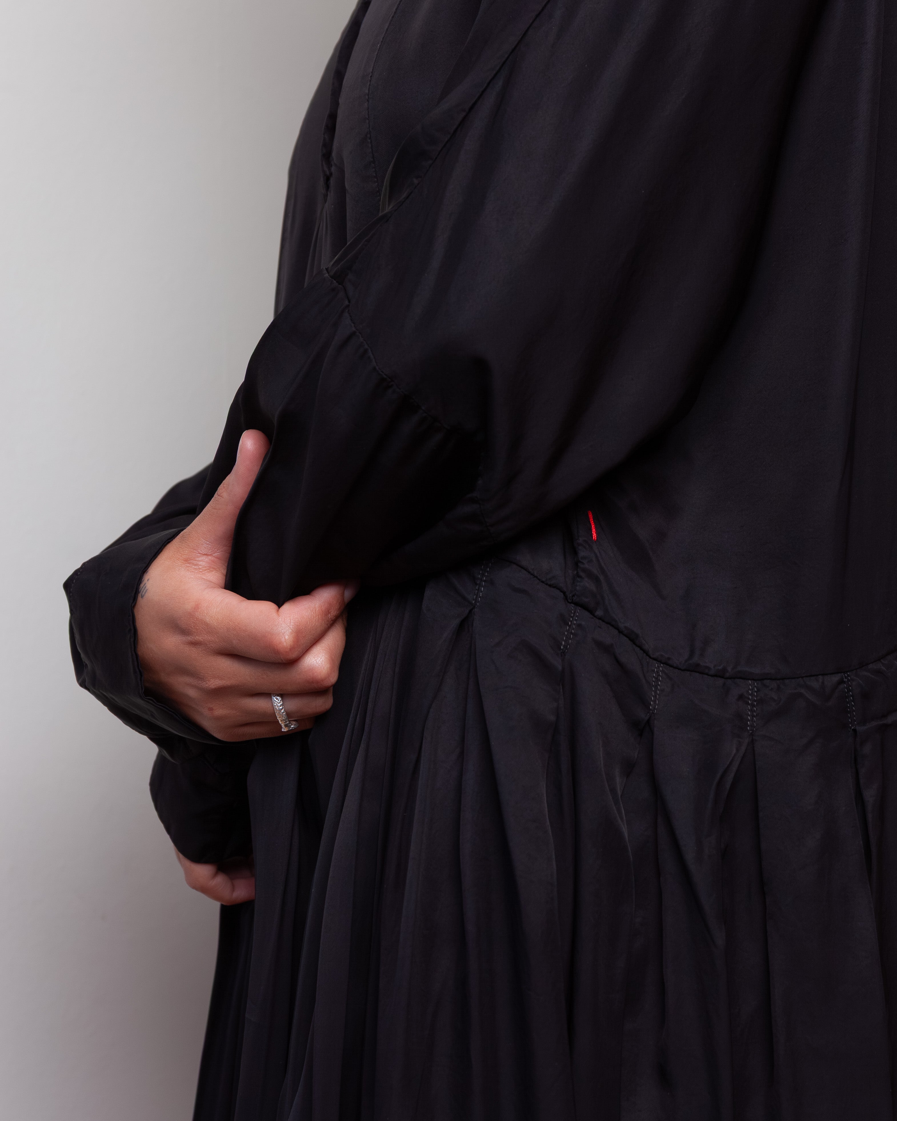 Waga Box Dress - Cupro - Black