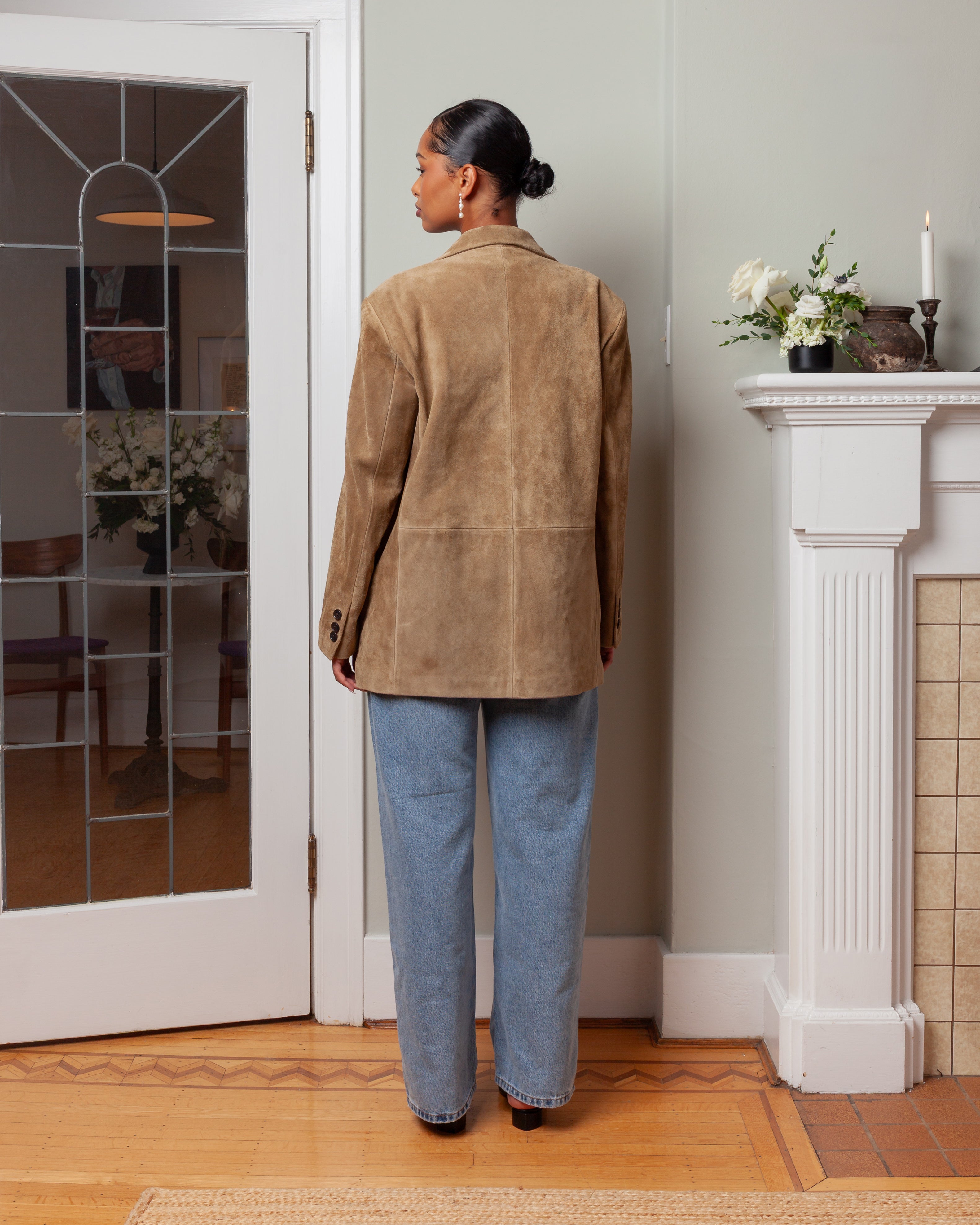 Arma-Benny Gritty Suede Jacket - Olive-Jackets-Boboli-Vancouver-Canada