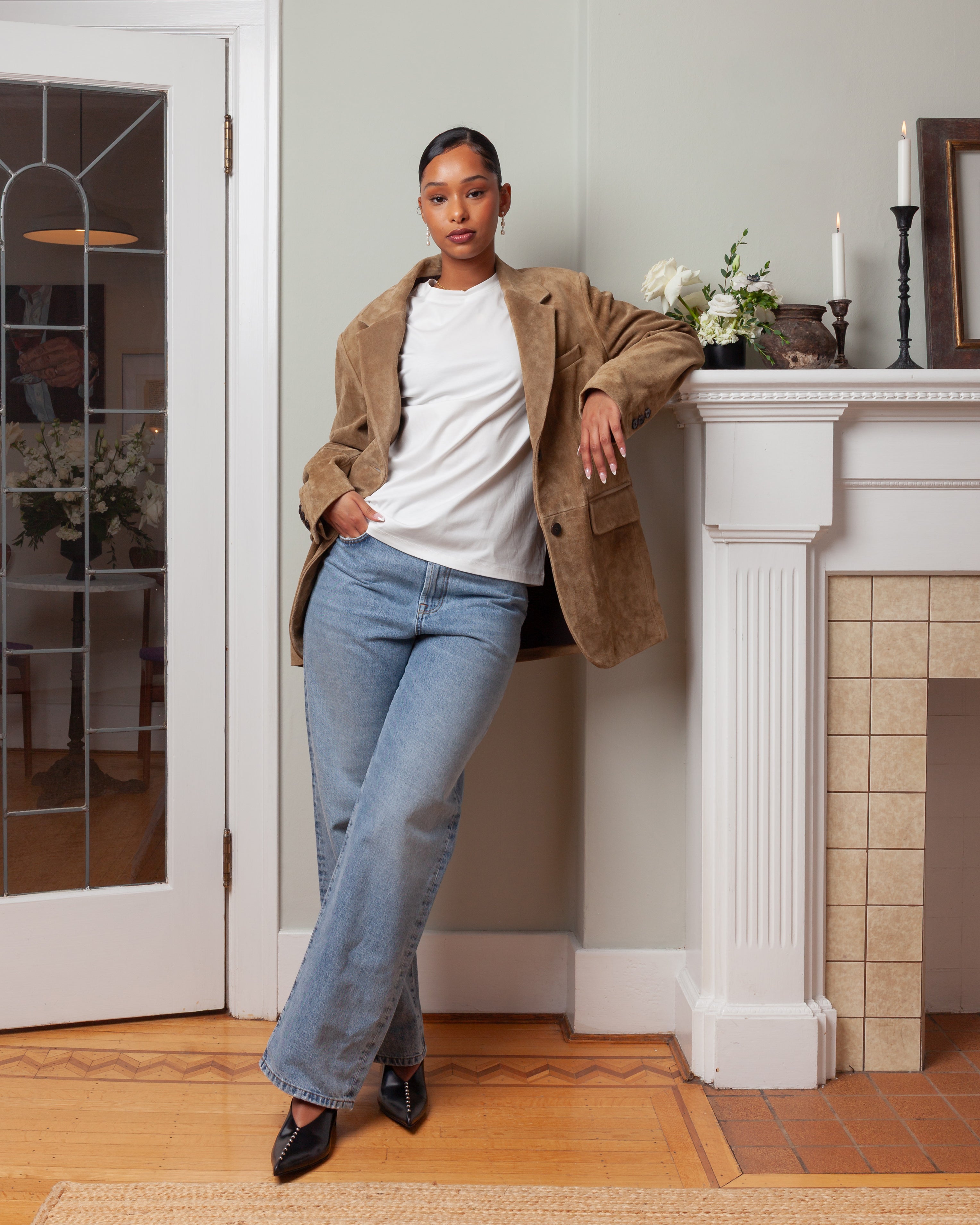 Arma-Benny Gritty Suede Jacket - Olive-Jackets-Boboli-Vancouver-Canada