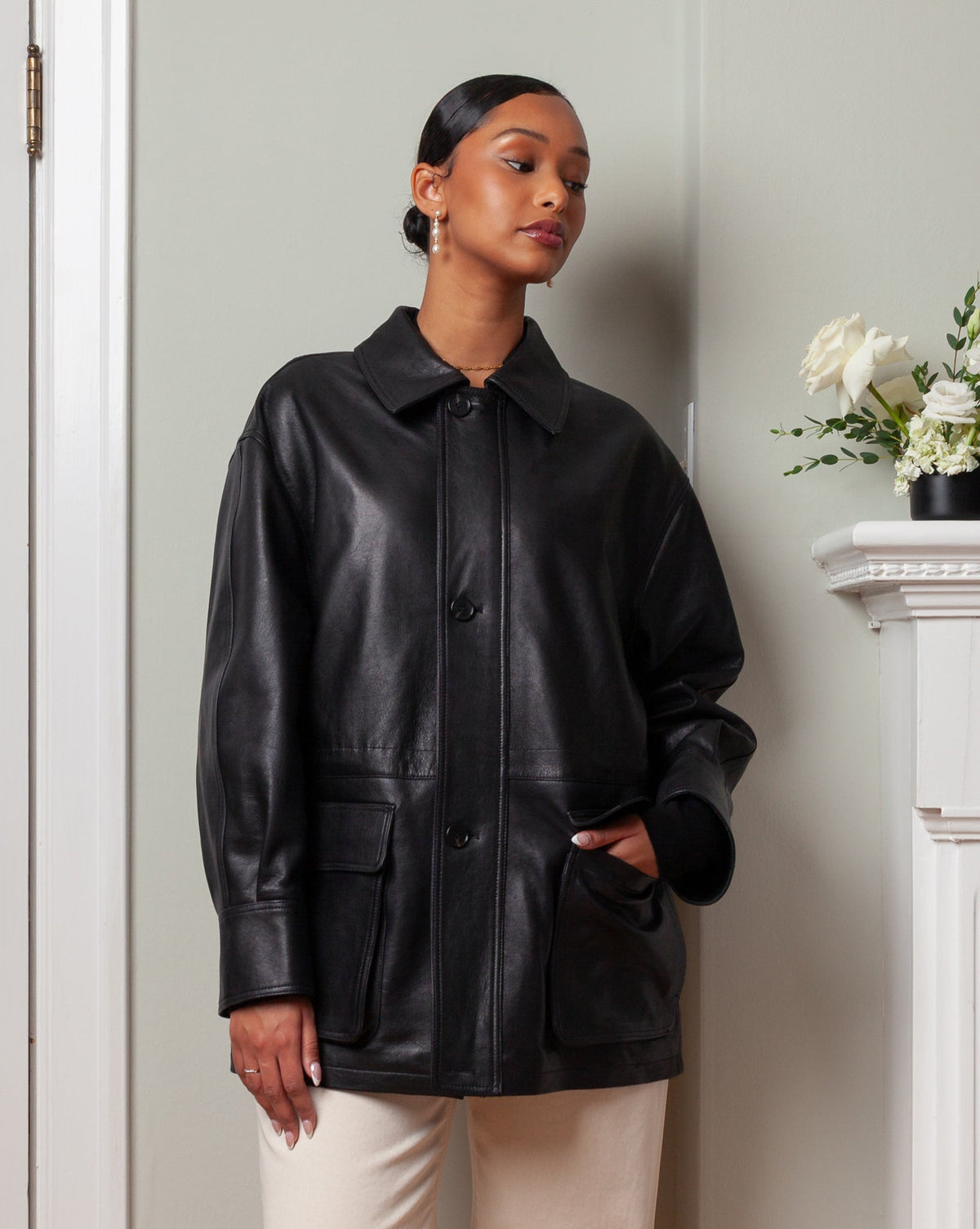 Arma | Maeve Lamb Leather Jacket | Boboli, Vancouver Canada