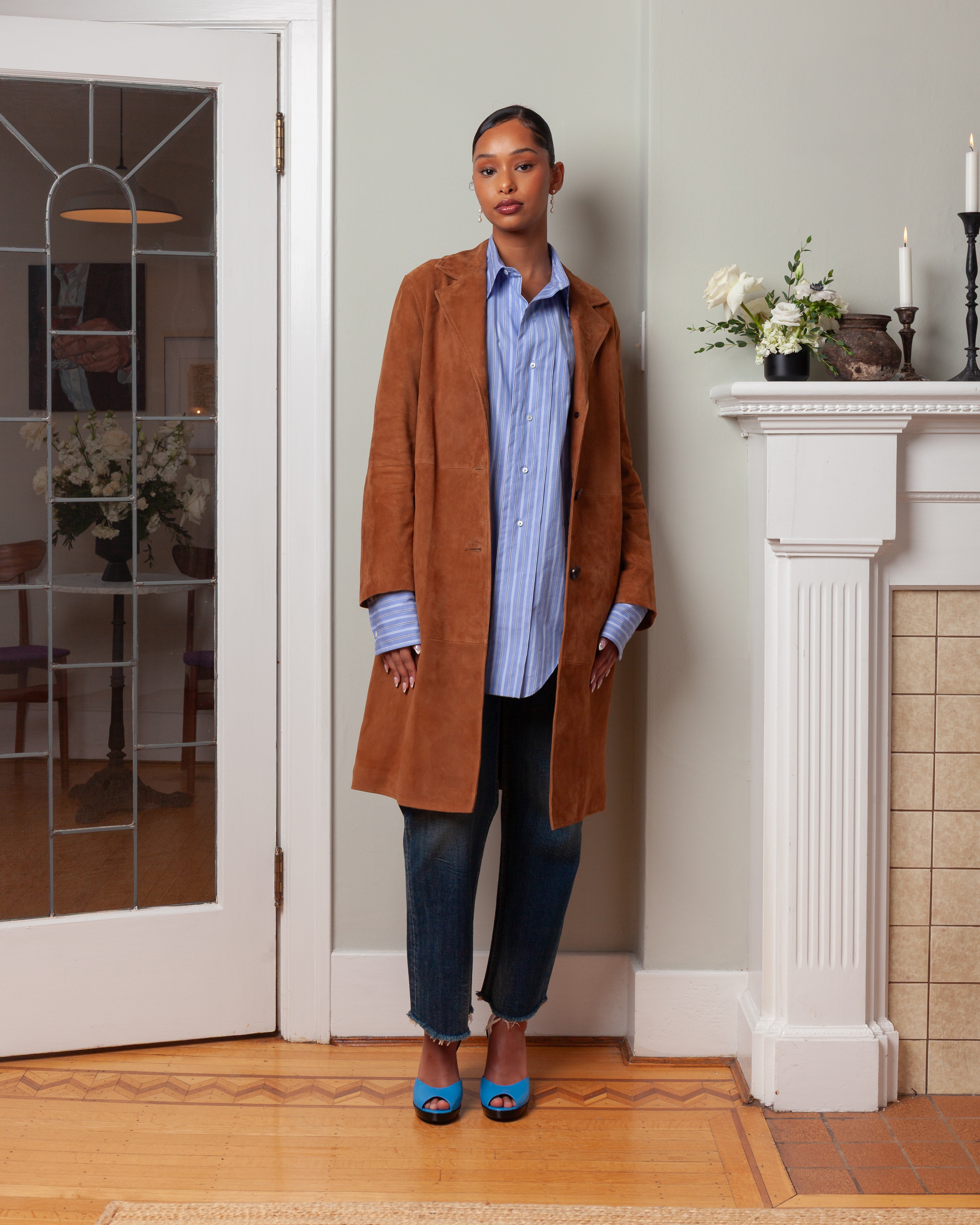 Arma-Jella Goat Suede Jacket - Whiskey-Jackets-Boboli-Vancouver-Canada