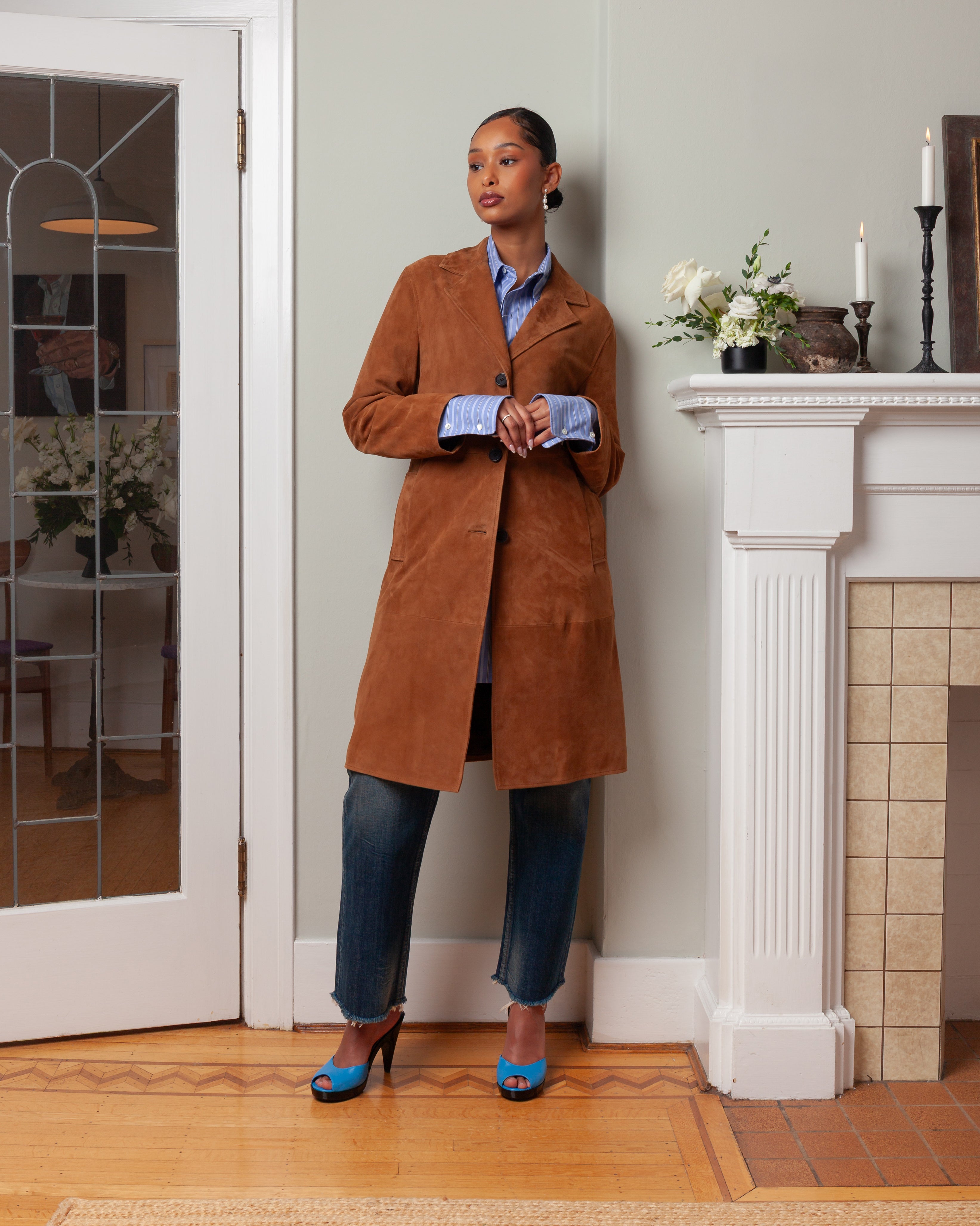 Arma-Jella Goat Suede Jacket - Whiskey-Jackets-Boboli-Vancouver-Canada