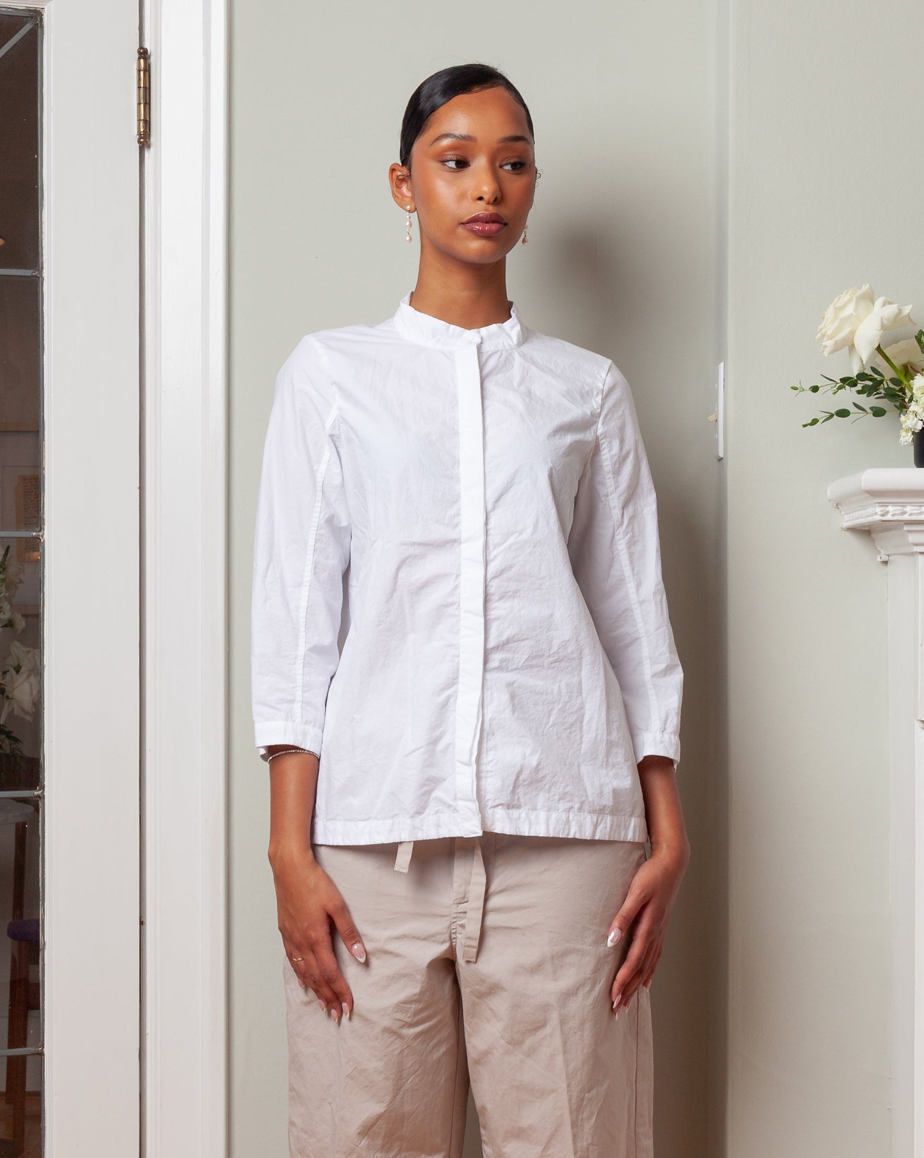 Bergfabel-Ada Shirt - White-Shirts-Boboli-Vancouver-Canada