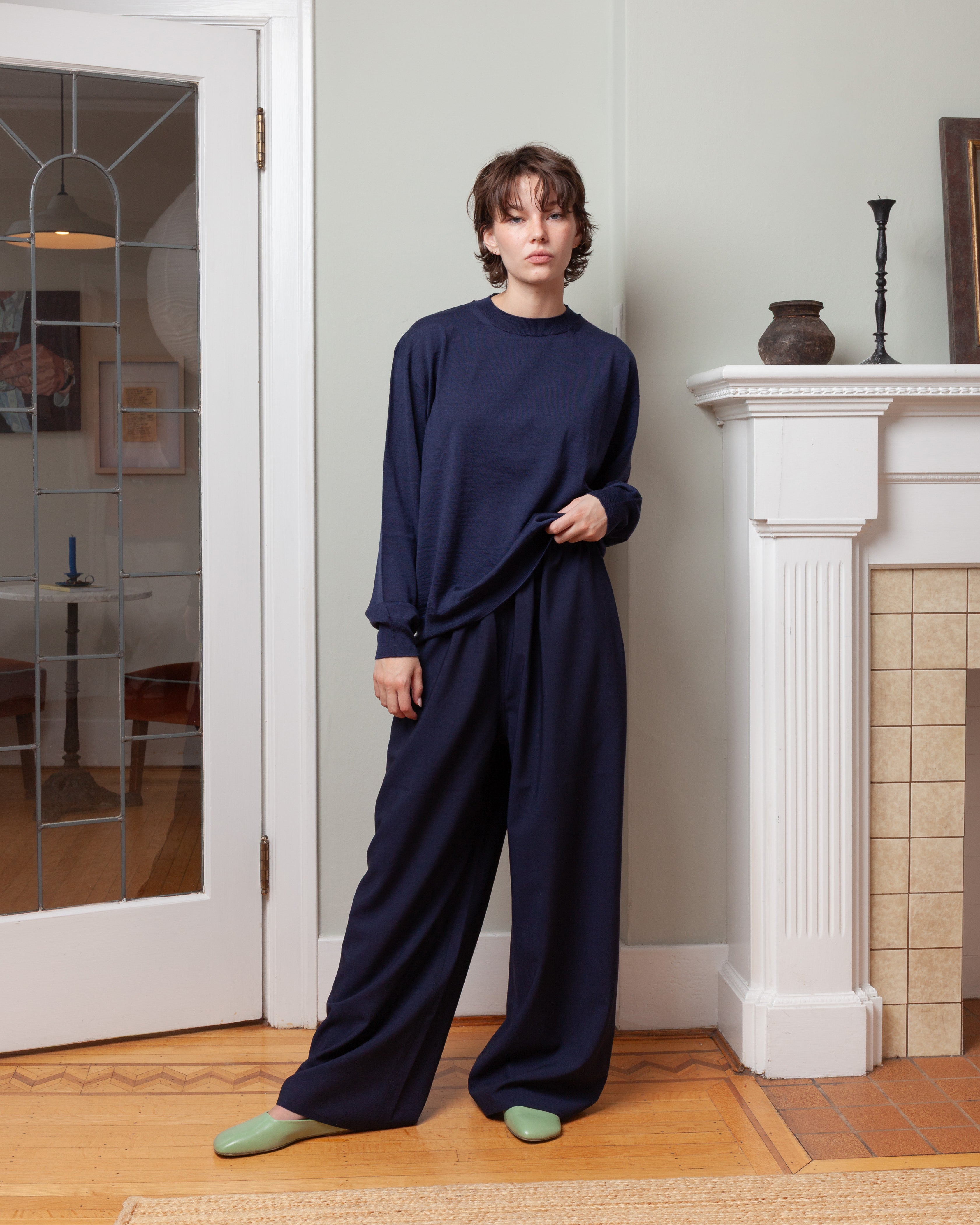 Relaxed Pants With Side Pockets - Eclipse