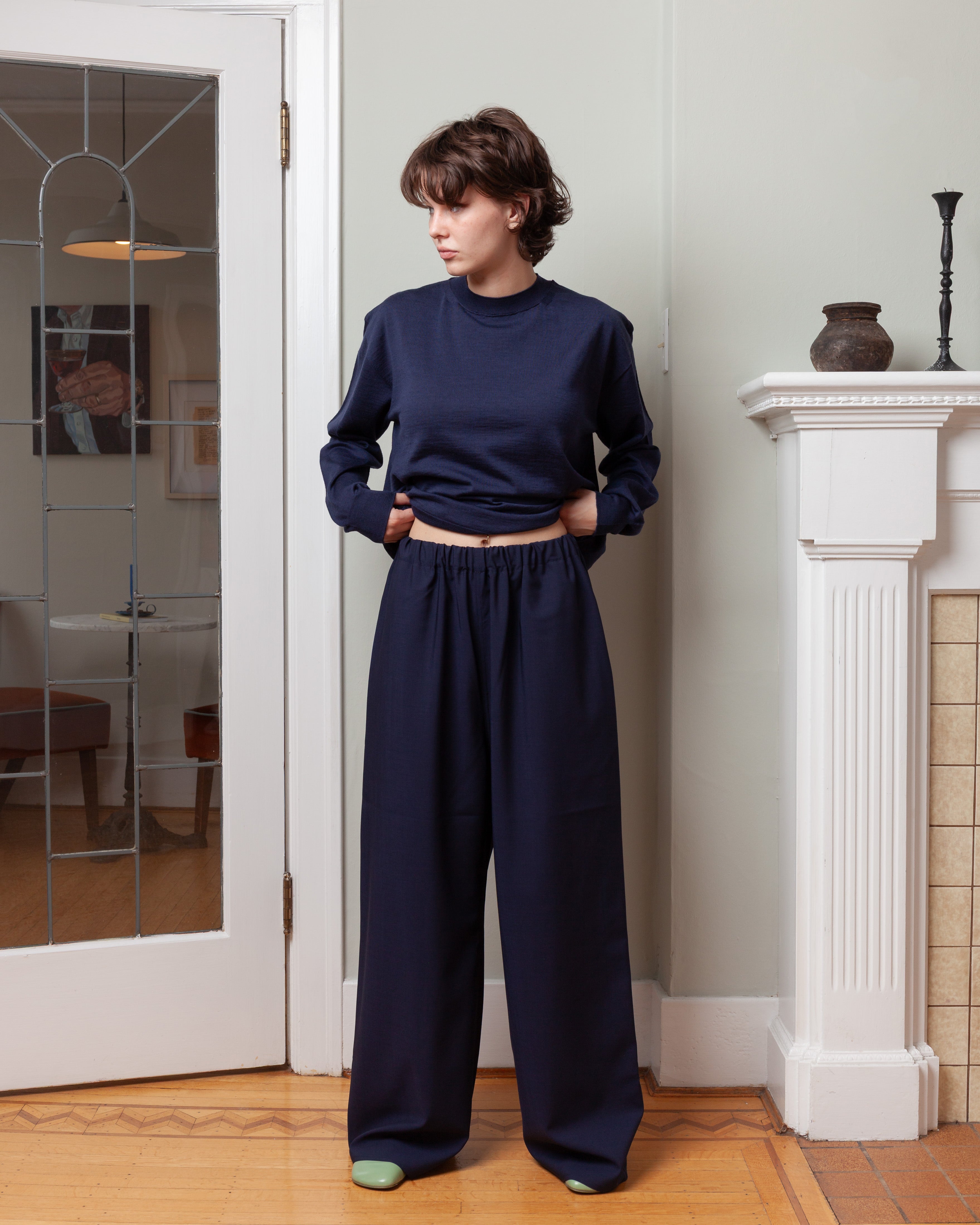 Relaxed Pants With Side Pockets - Eclipse