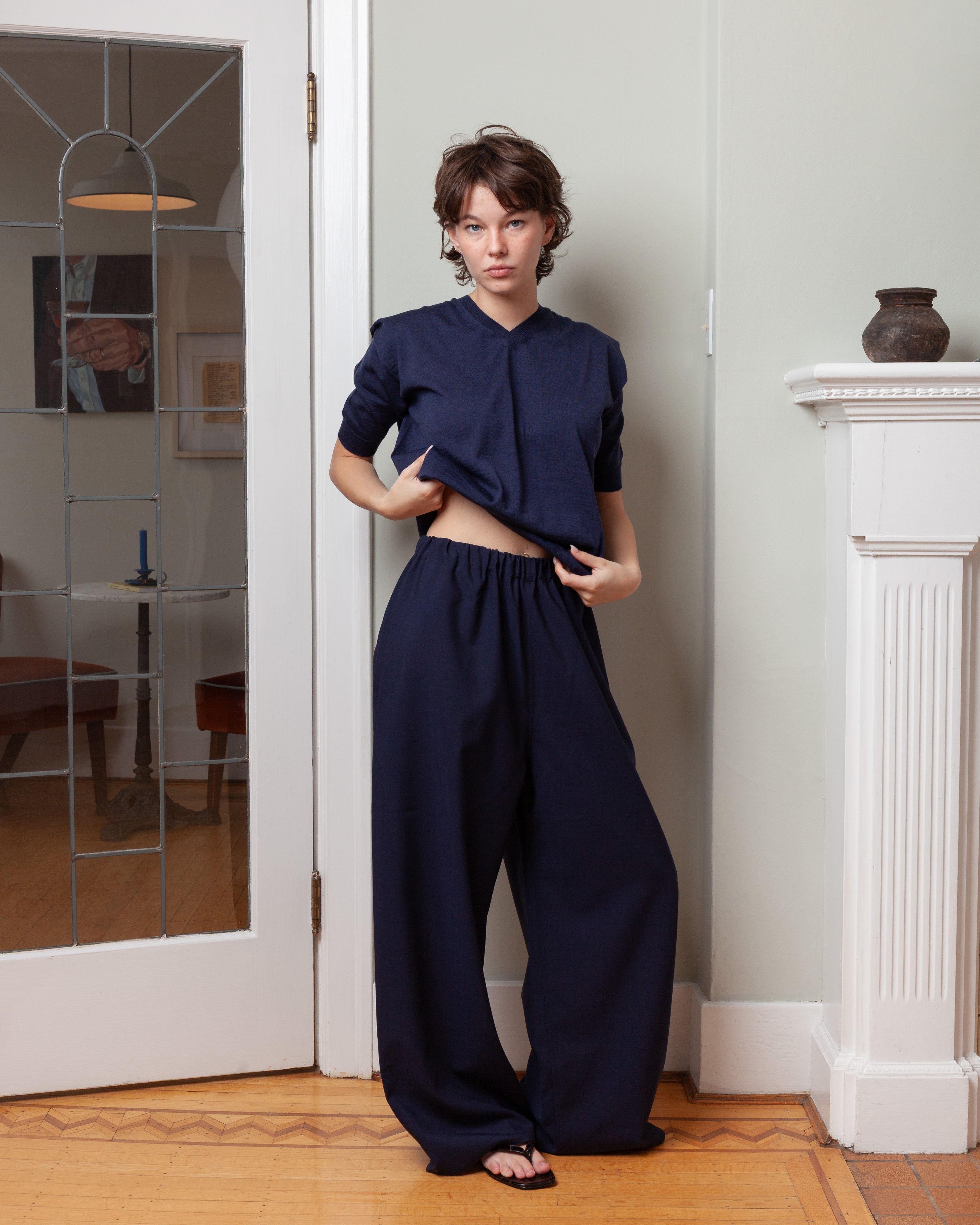 Relaxed Pants With Side Pockets - Eclipse
