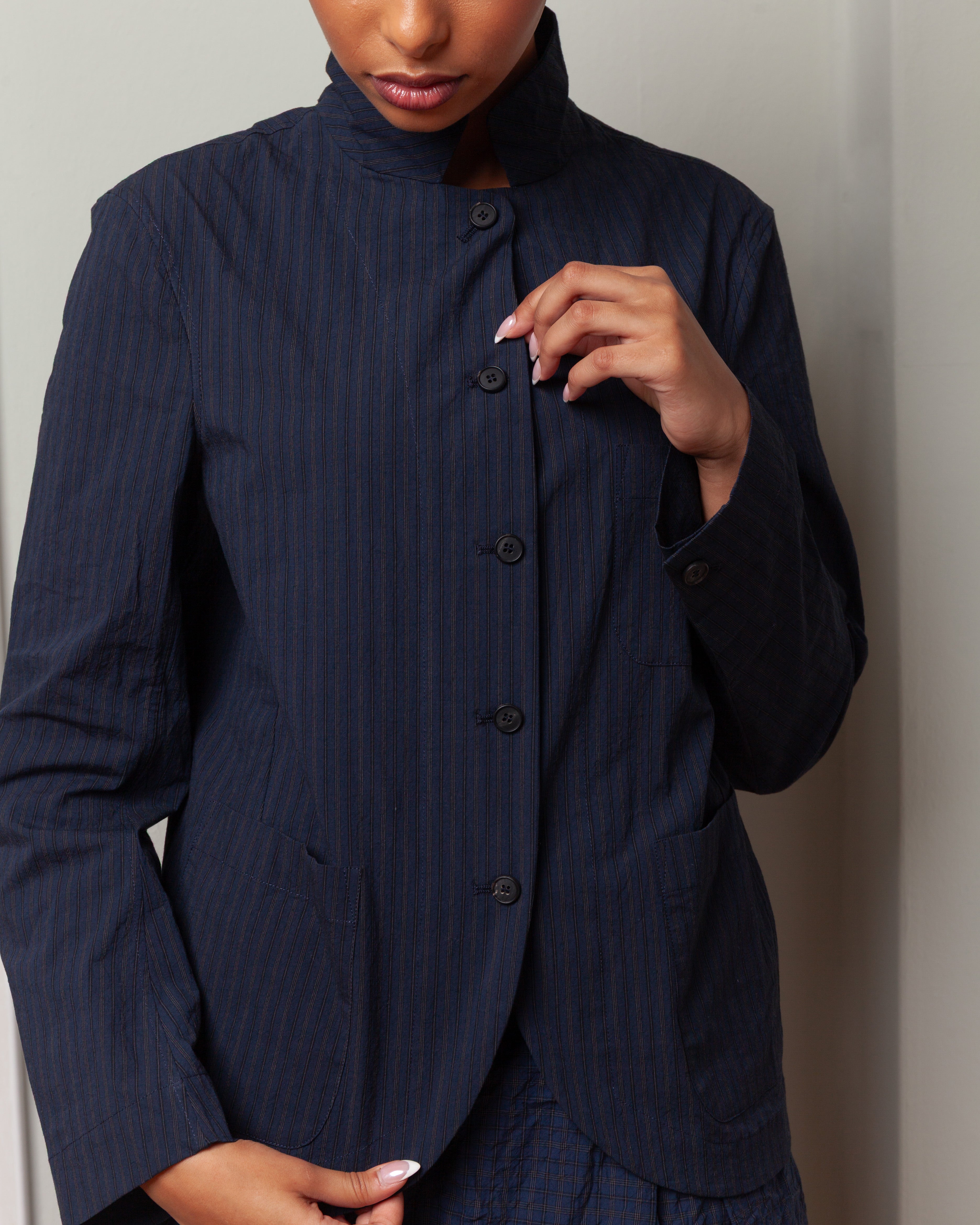 Bergfabel-Caryl Jacket - Navy Stripe-Jackets-Boboli-Vancouver-Canada