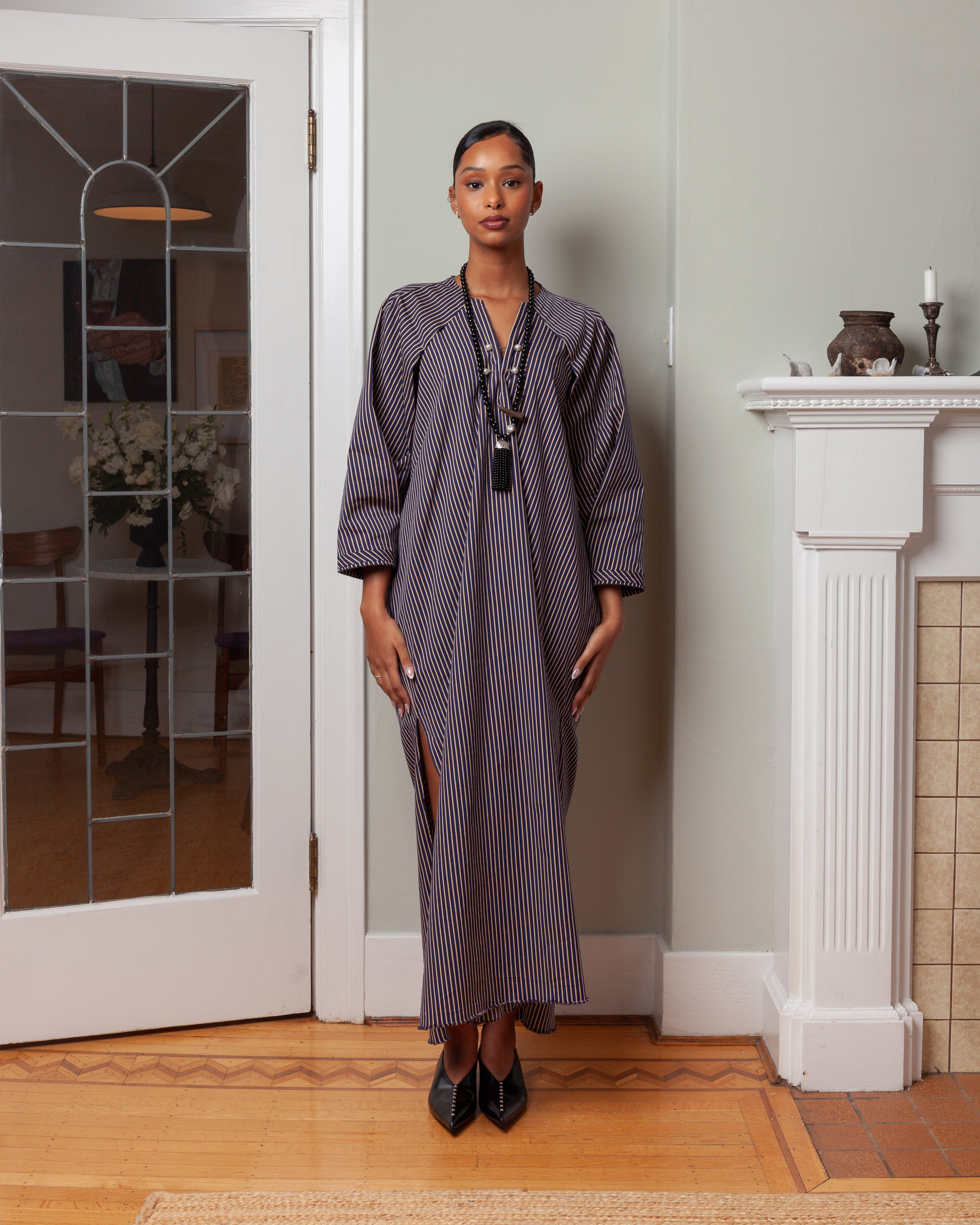 Nackiye-Offshore Dress - Aegean Stripe-Dresses-Boboli-Vancouver-Canada