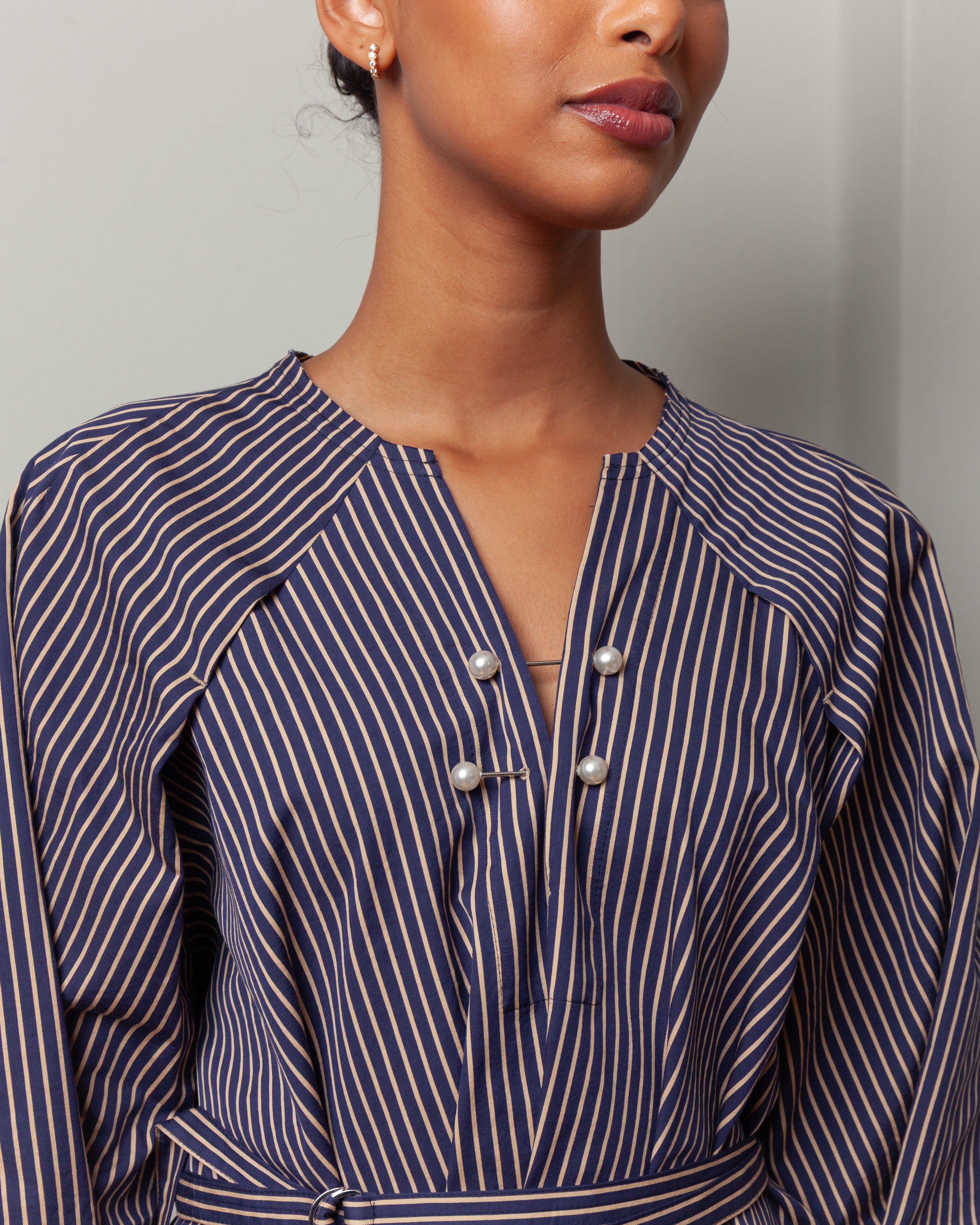 Nackiye-Offshore Dress - Aegean Stripe-Dresses-Boboli-Vancouver-Canada